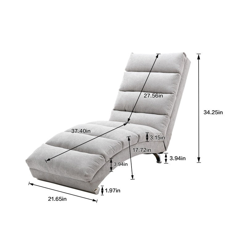 Linen Massage recliner Interior with remote control, ergonomic electric massage recliner, 5 modes
