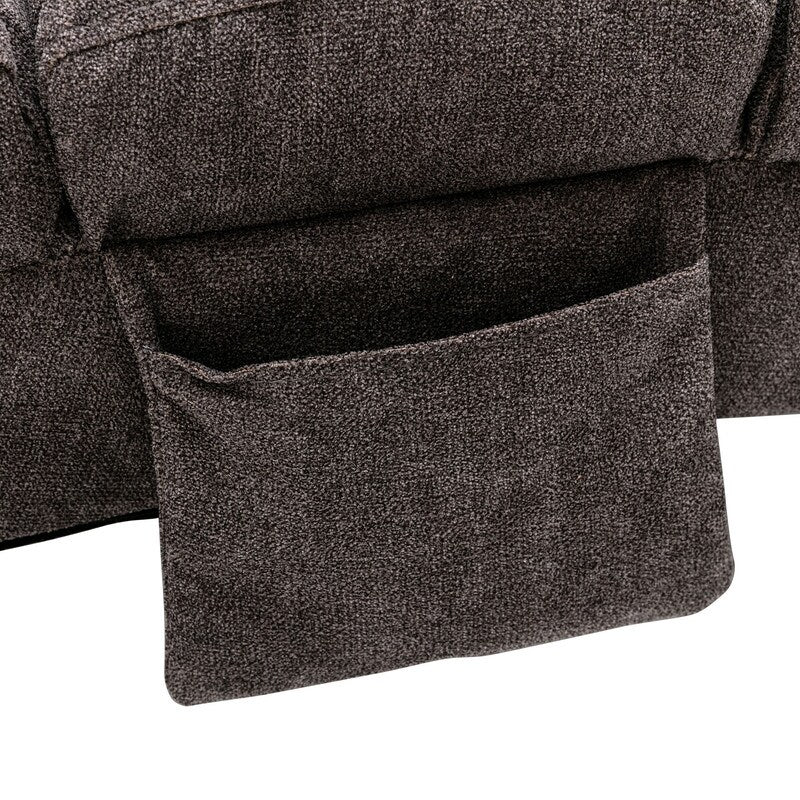 Linen Massage recliner Interior with remote control, ergonomic electric massage recliner, 5 modes