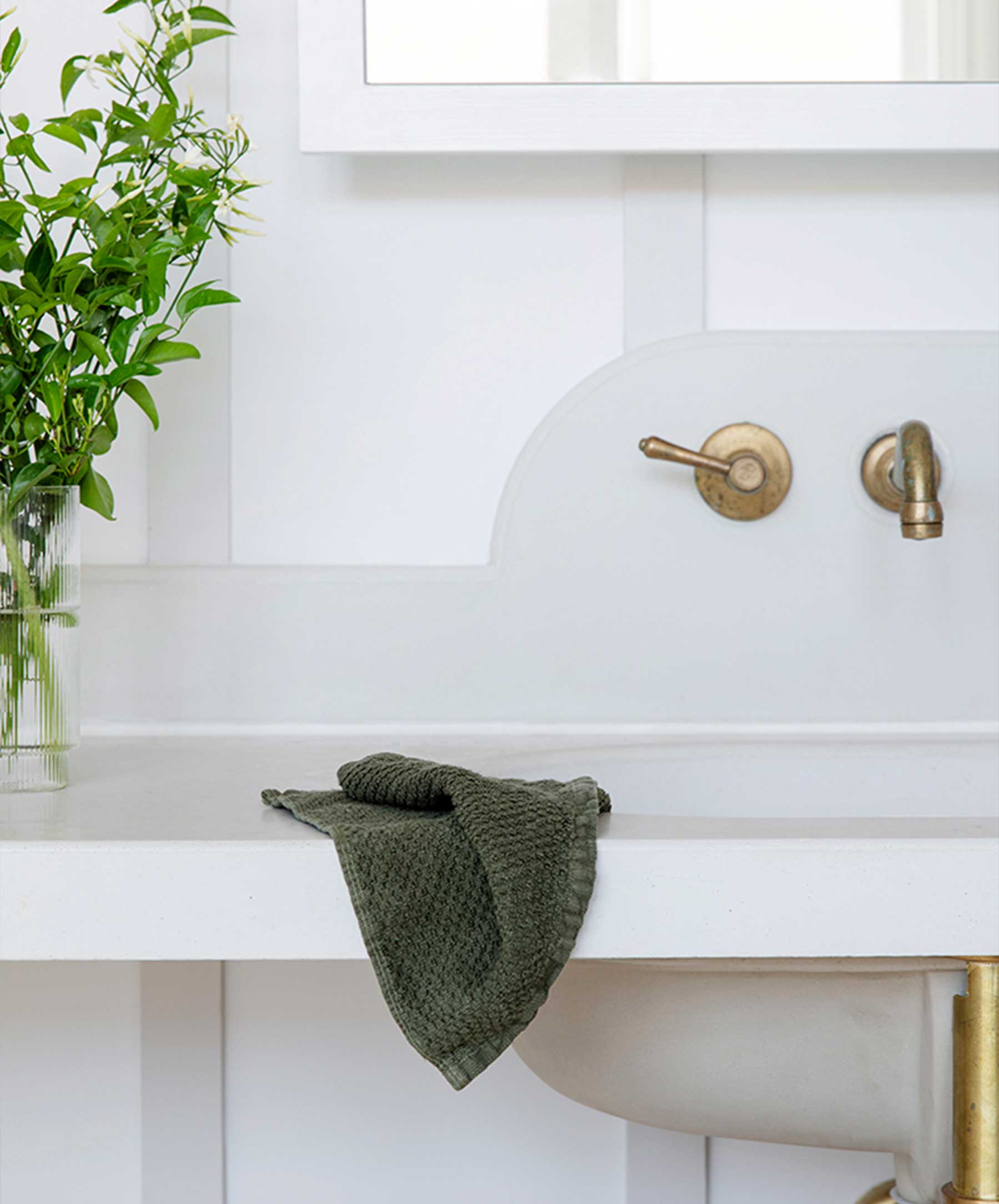 Pure Linen Wash Cloth - Forest