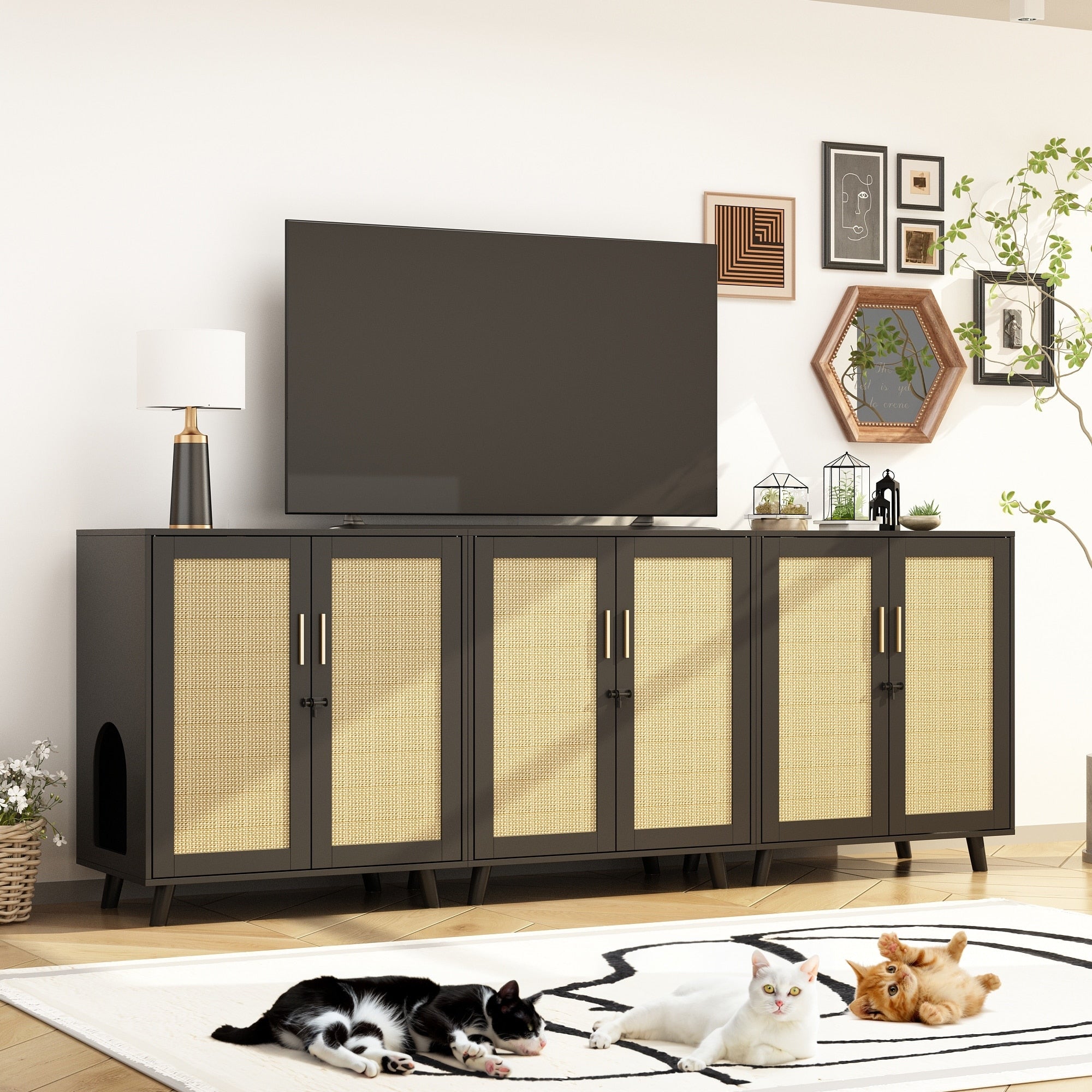 Litter Box Enclosure Cat Litter Box Furniture End Table Sofa Tbale