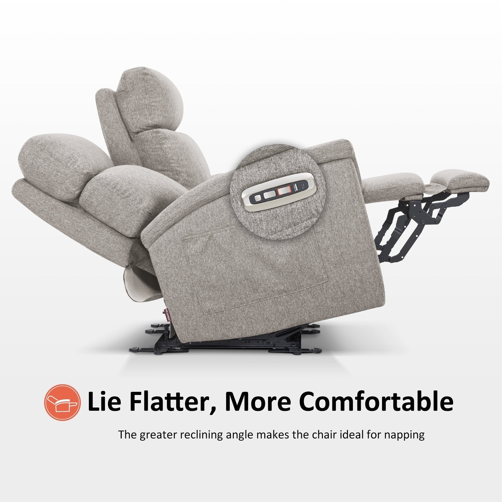 MCombo 60.2 Power Loveseat Recliner Sofa with Massage and Dual Heating, Adjustable Headrest, USB & Type C Port, Fabric