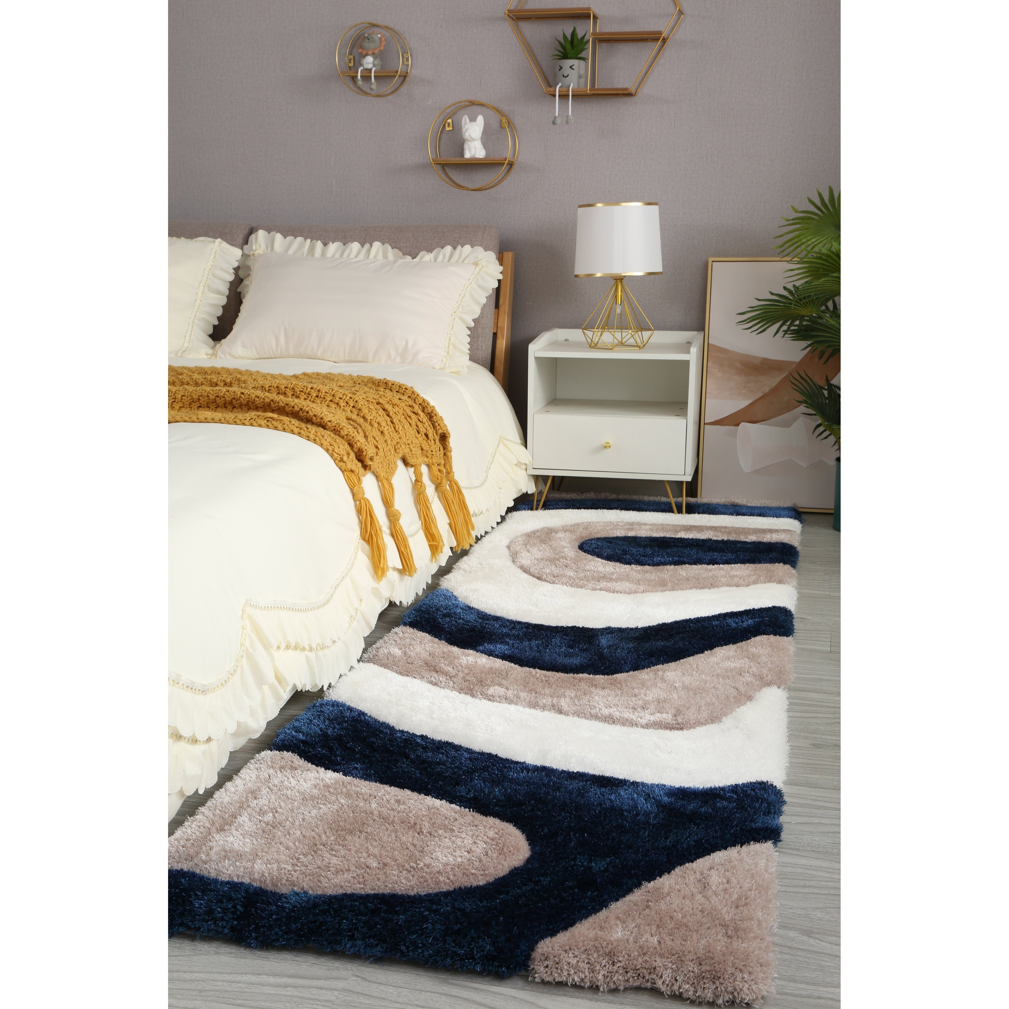 Mateos Shag Abstract Designed Area Rug