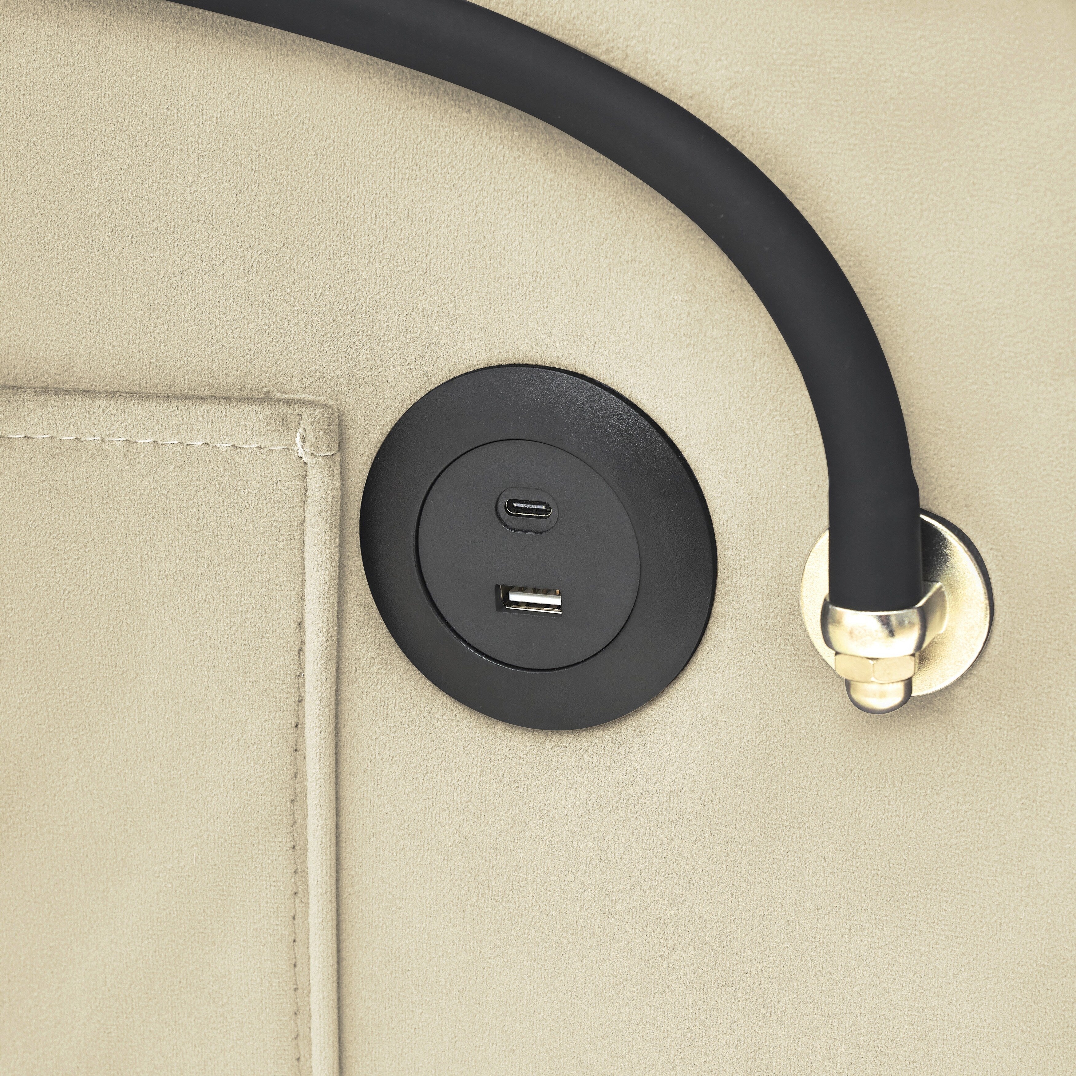 Modern 70.86 3 in 1 Single Convertible Sofa Bed with Adjustable Back and USB Charging Port for Living Room