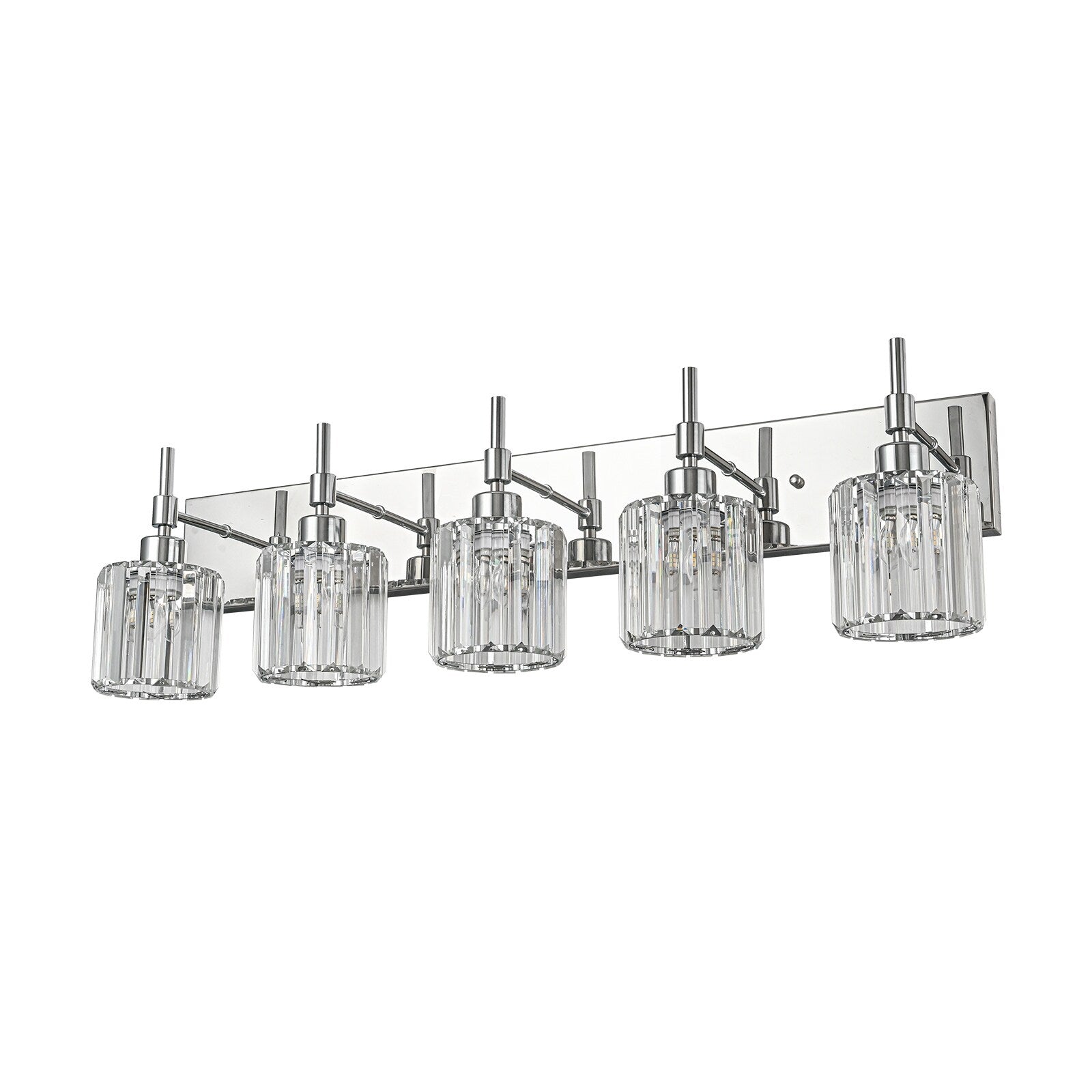 Modern Dimmable Crystal Bathroom Vanity Light Wall Sconces with Crystal Shades