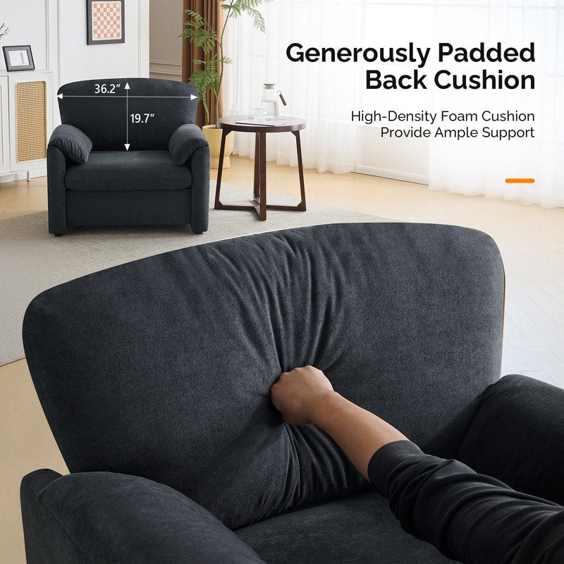 Modern Elephant Ears Armchair Accent Sofa Comfortable Seating for Living Room & Bedroom