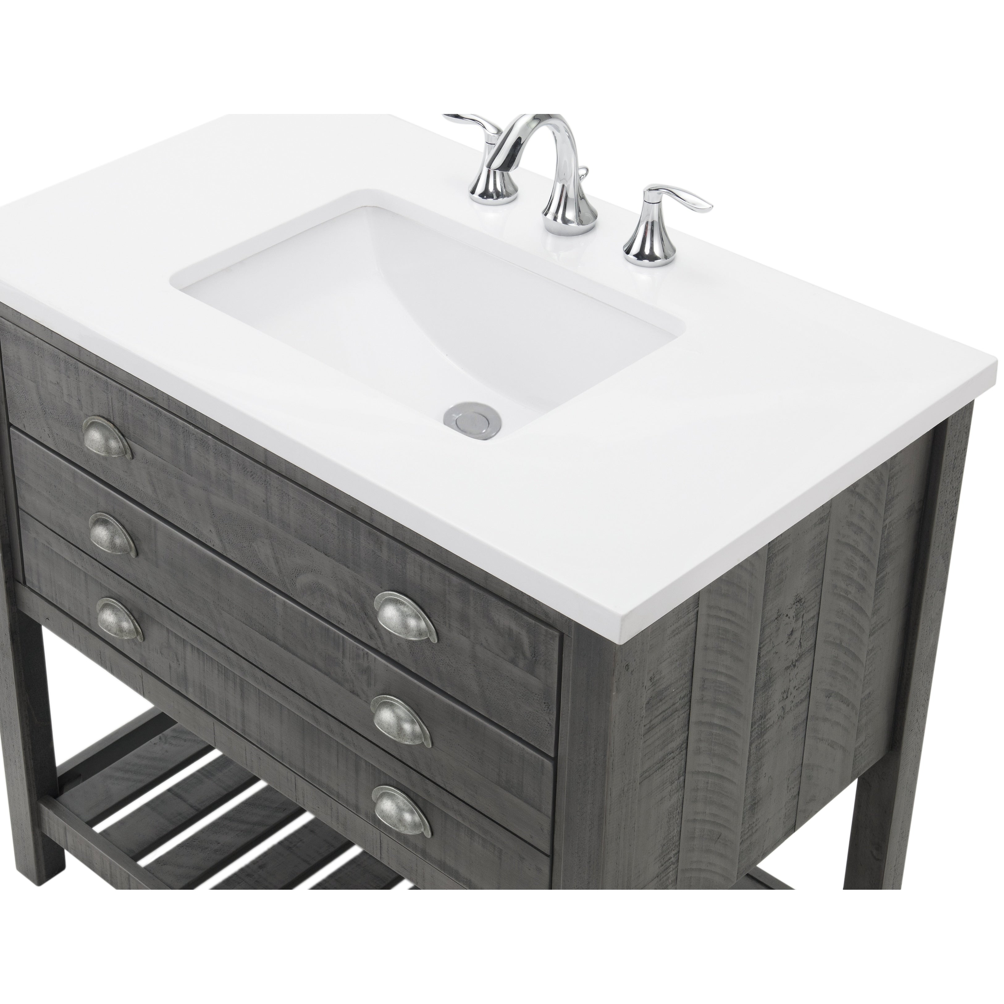 Monterey 37 Farmhouse Single Bathroom Vanity with Top