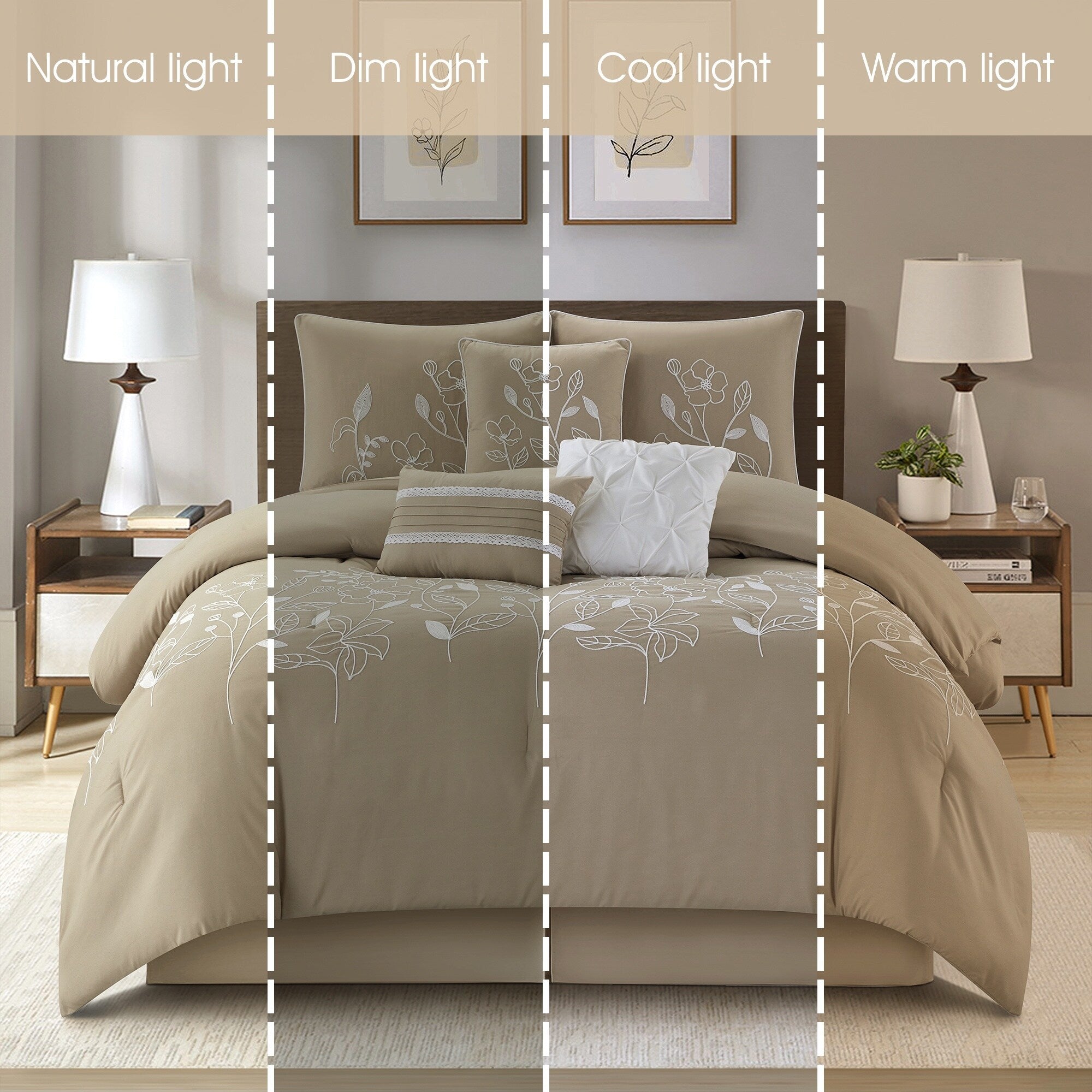 Nanshing Taylor 7 Piece Floral Botanical Comforter Set