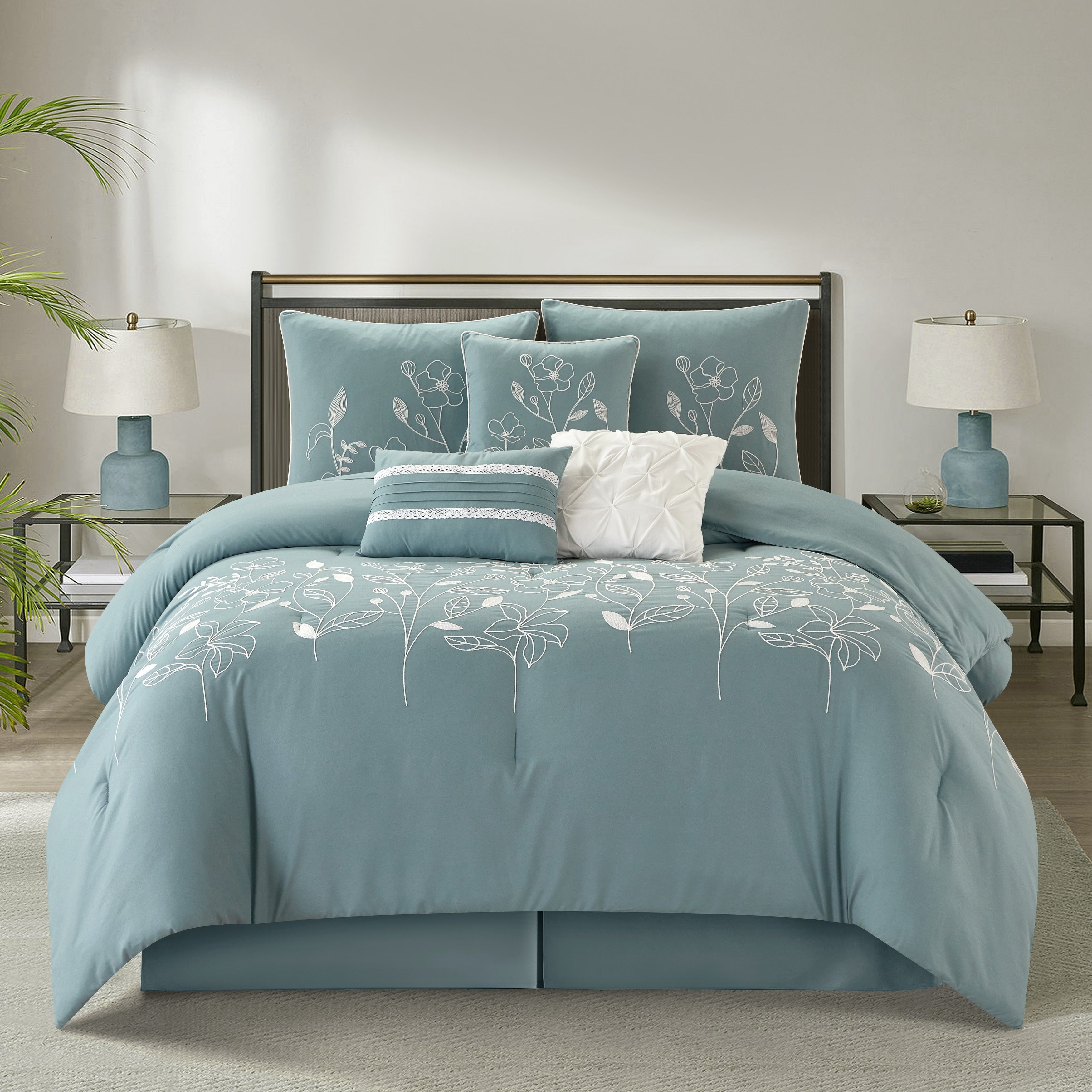 Nanshing Taylor 7 Piece Floral Botanical Comforter Set