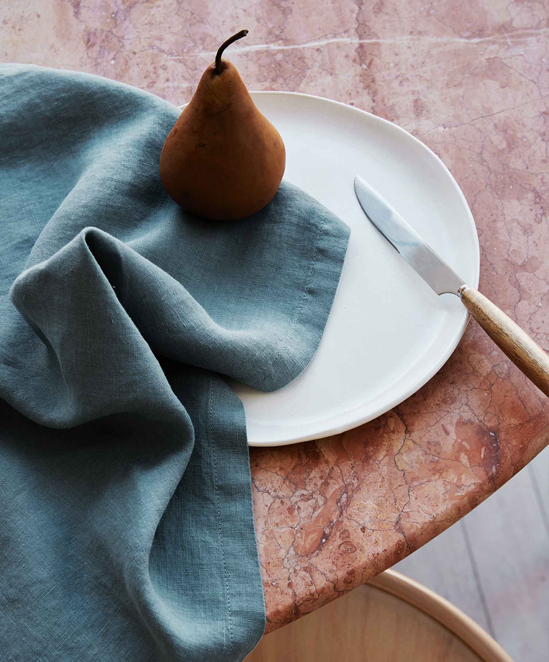 Linen Table Napkins - Bluestone