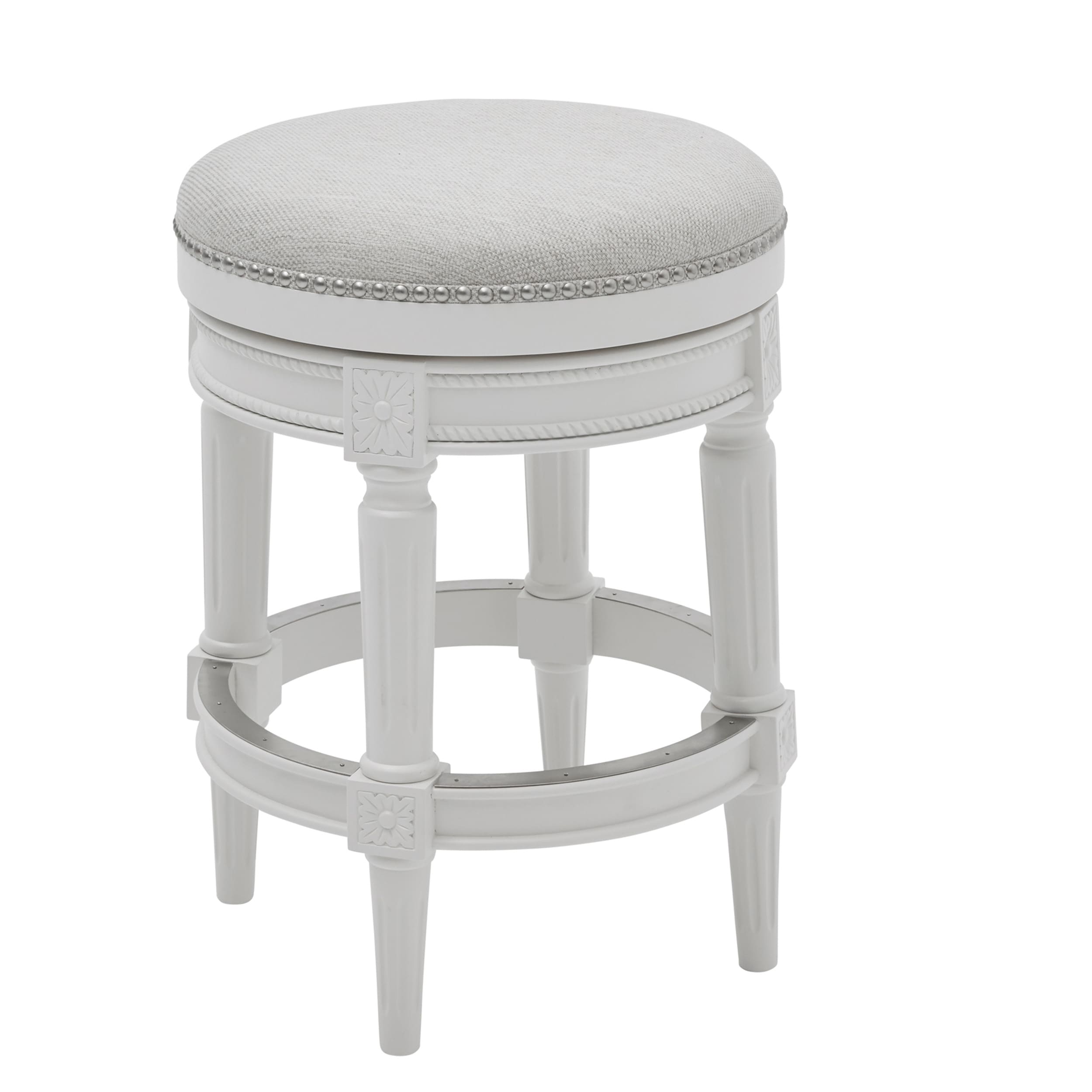 New Ridge Home Goods Chapman Backless Swivel 26 Counter-Height Bar Stool - Counter Height