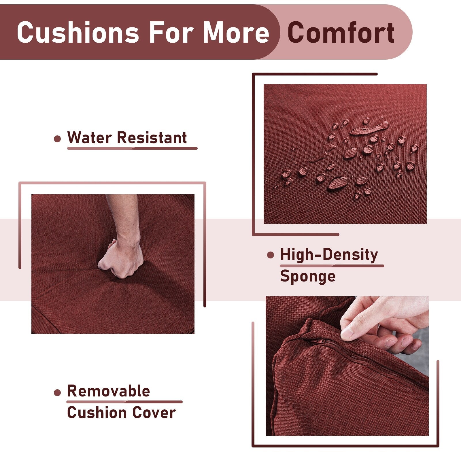 Gymojoy Outdoor Wicker Rocking Lounge Chairs with Swivel Base (Set of 2)