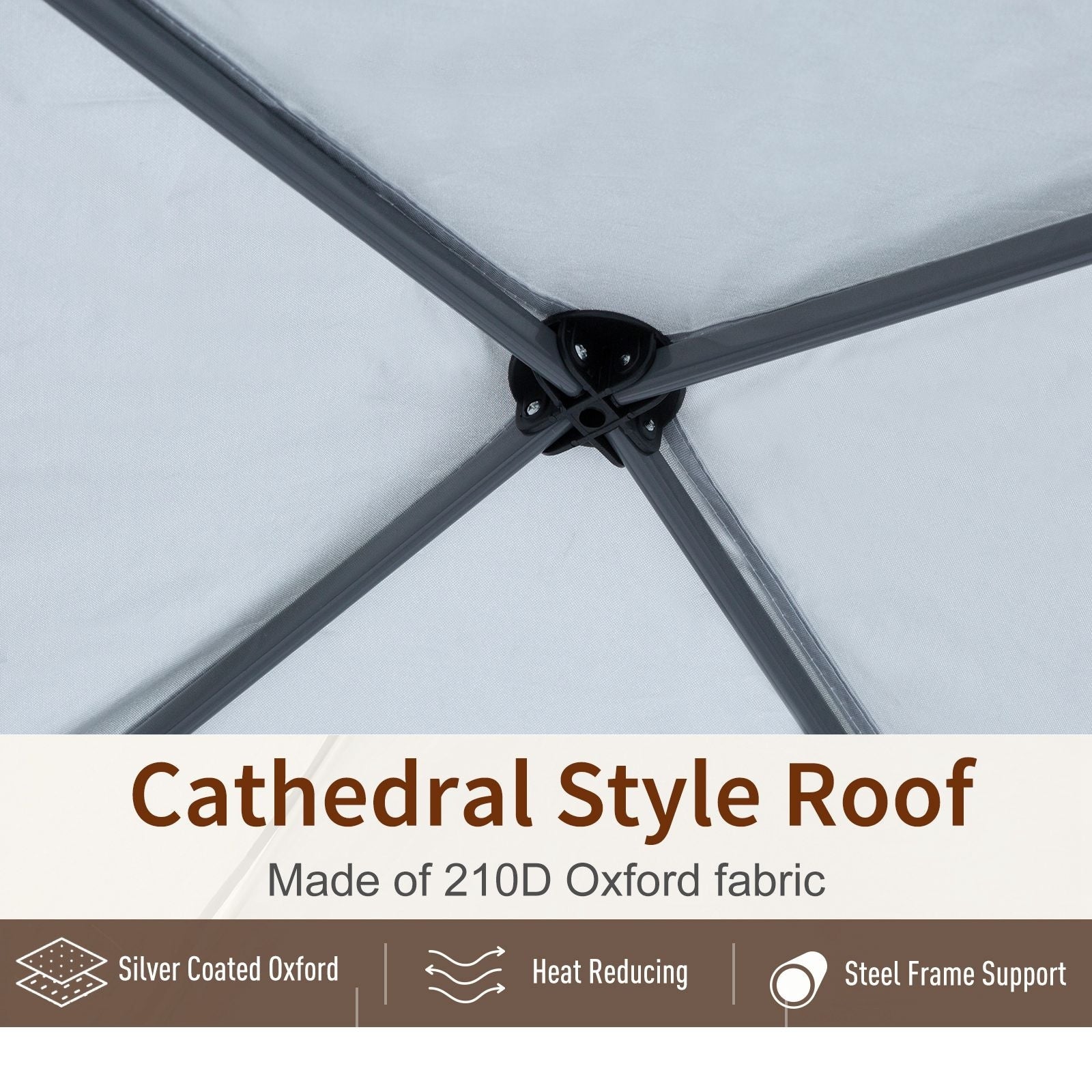 Outsunny 10' x 10' Heavy Duty Pop Up Canopy with Removable Mesh Sidewall Netting, Easy Setup Design, Outdoor Party Event