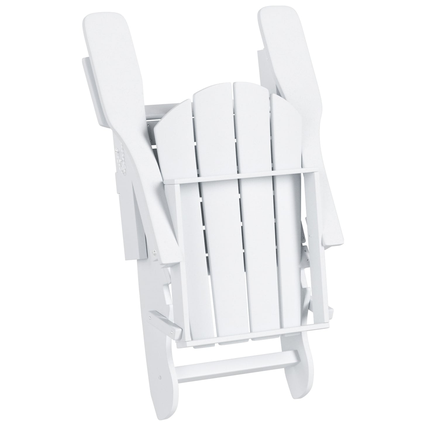 Polytrends Laguna Hdpe All Weather Outdoor Patio Foldable Adirondack Chair With Ottoman (2-Piece Set)