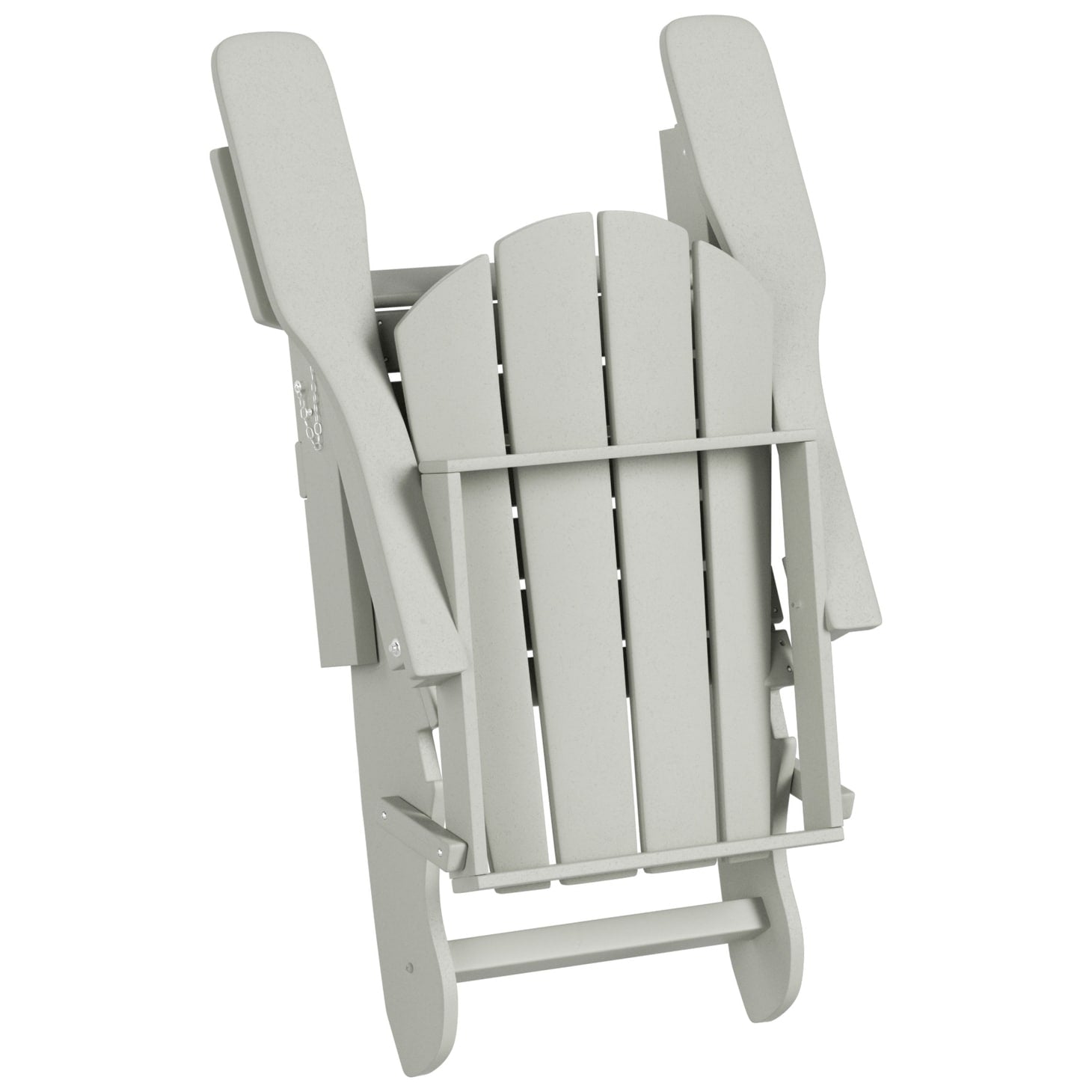 Polytrends Laguna Hdpe All Weather Outdoor Patio Foldable Adirondack Chair With Ottoman (2-Piece Set)