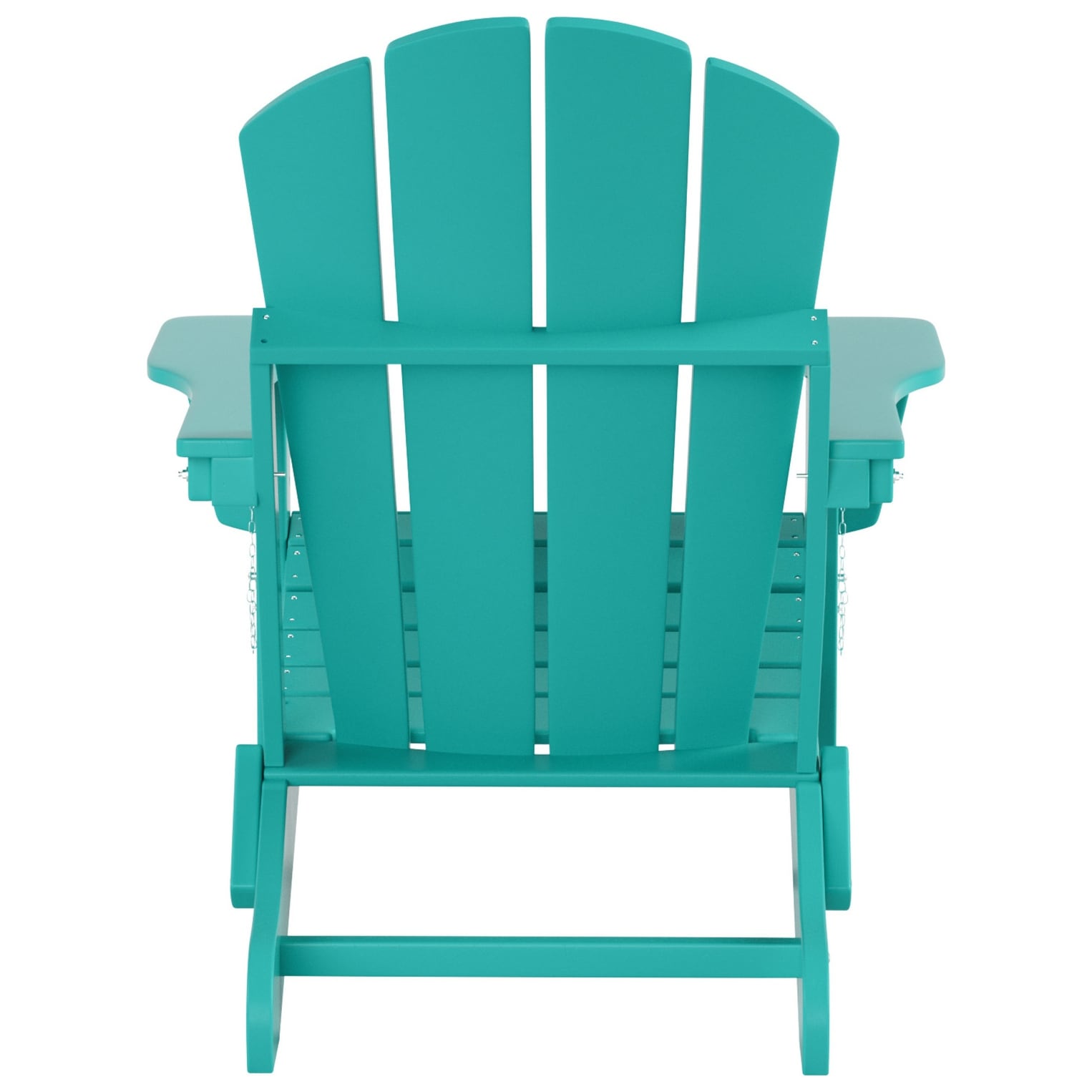 Polytrends Laguna Hdpe All Weather Outdoor Patio Foldable Adirondack Chair With Ottoman (2-Piece Set)