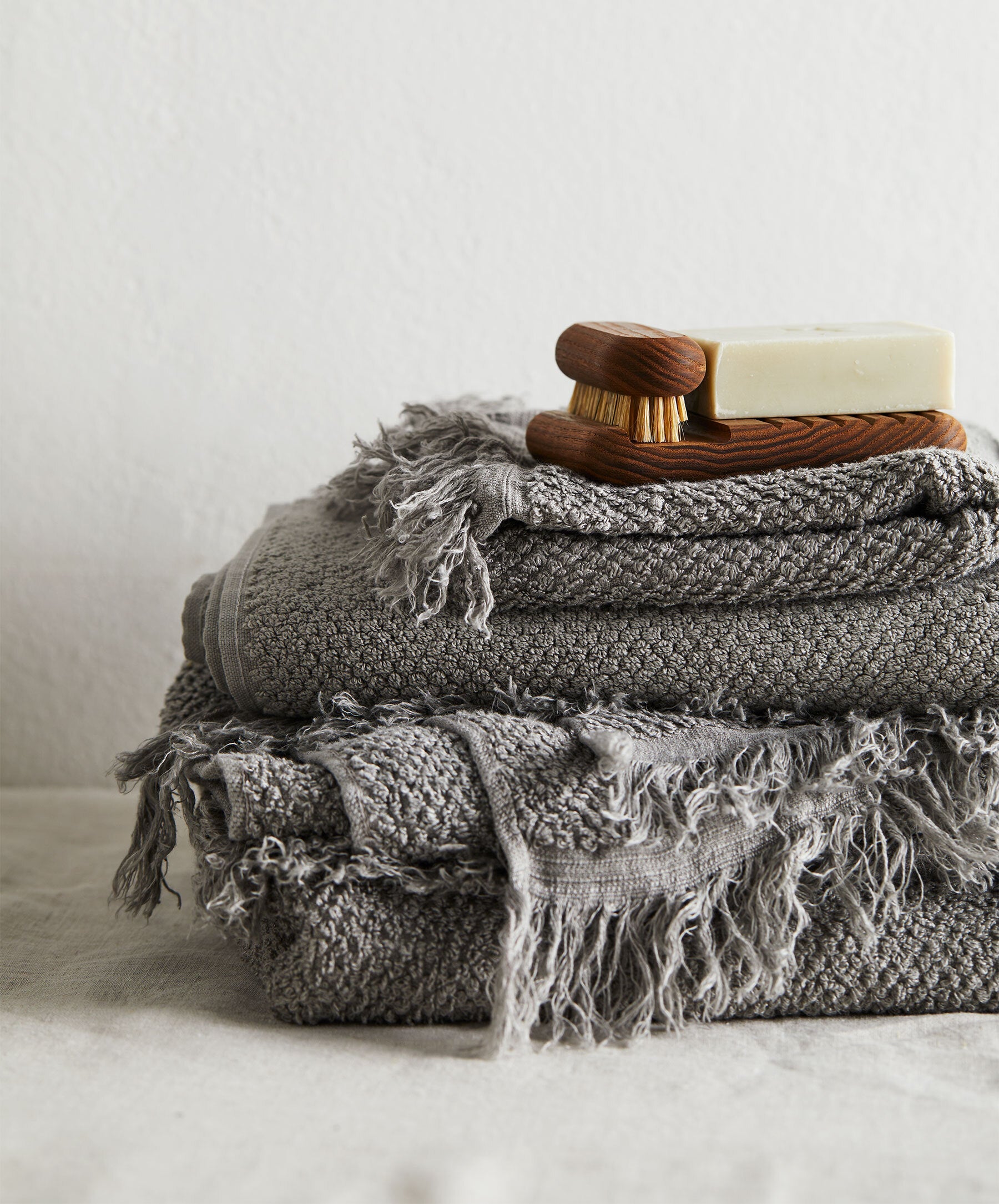 Pure Linen Towel Bundle - Pebble