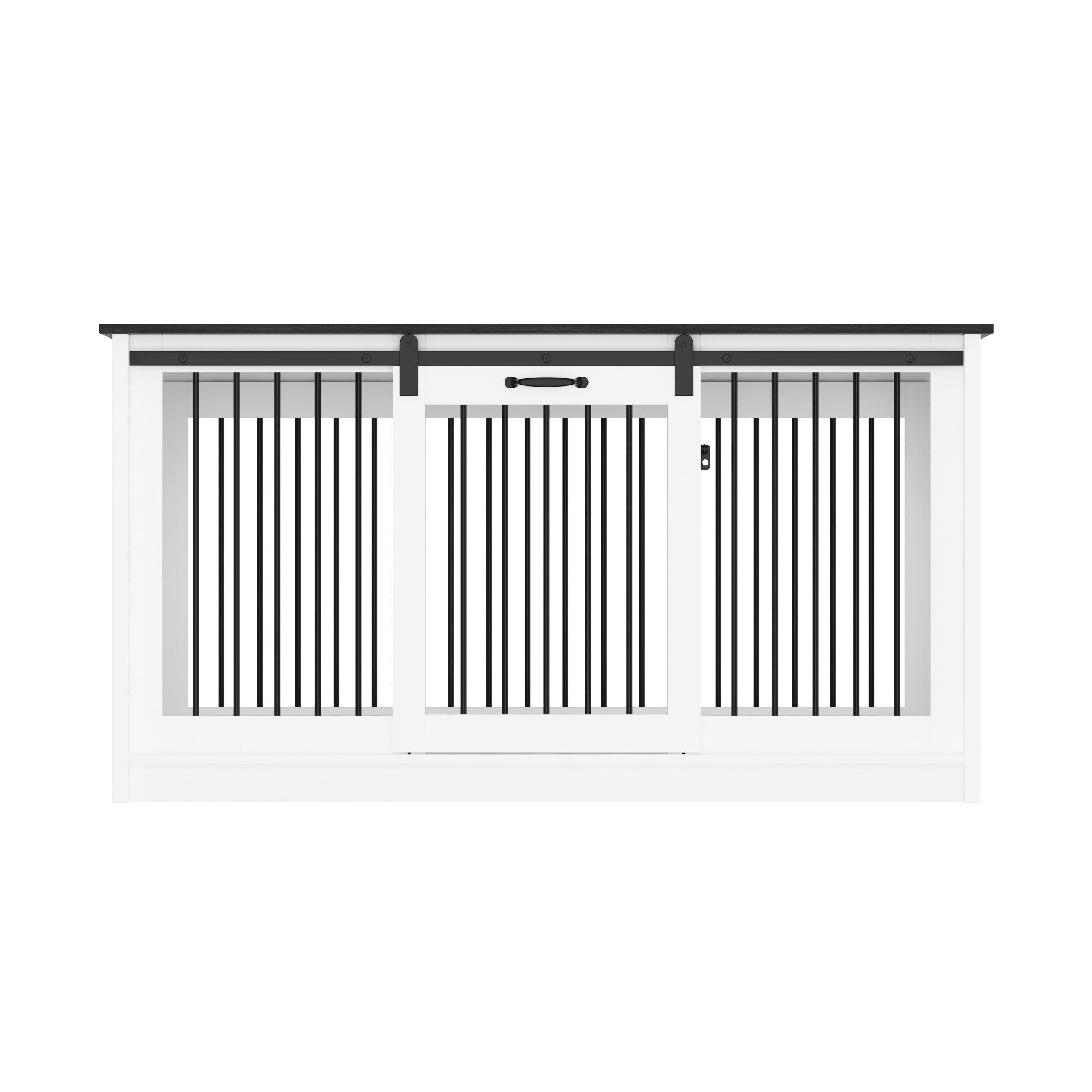 Pet Residence with Iron Tube Reinforcement Stylish & Sturdy Dog Crate