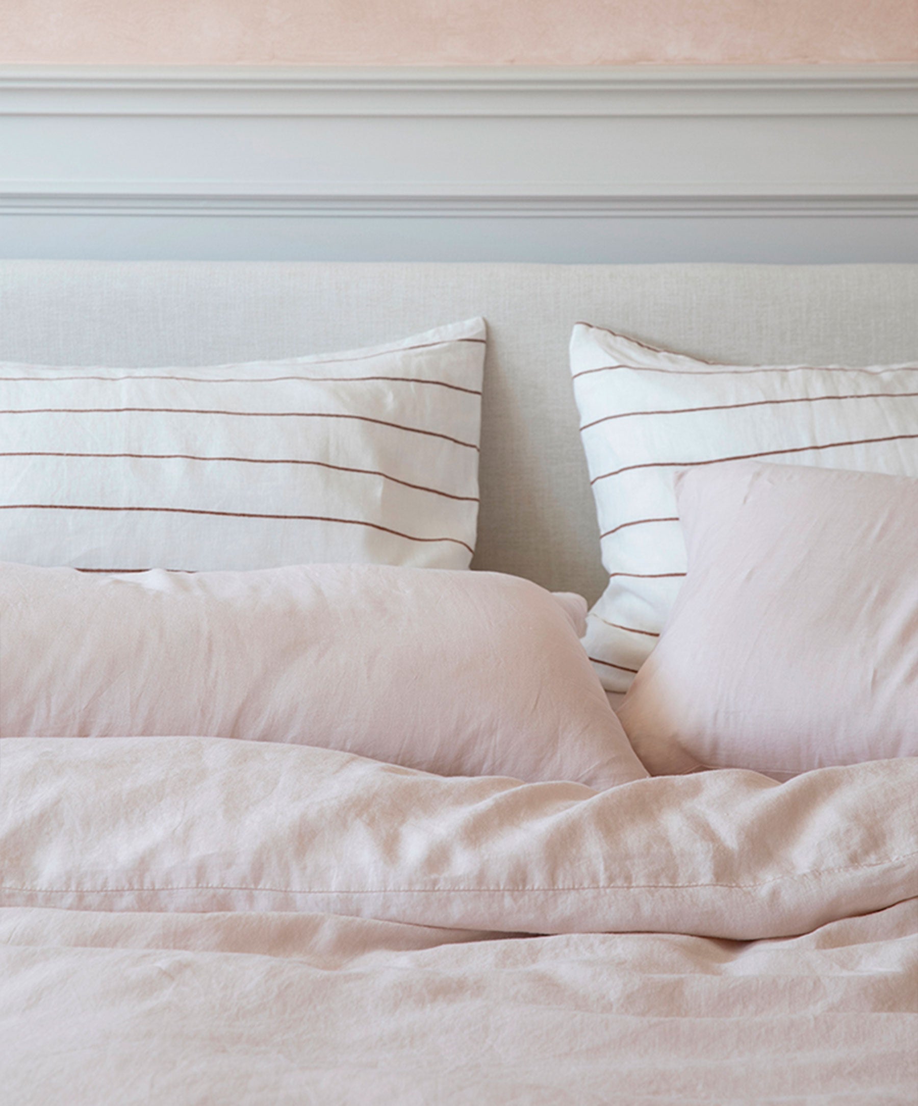 Set of 2 Linen Pillowcases - Cedar Stripe