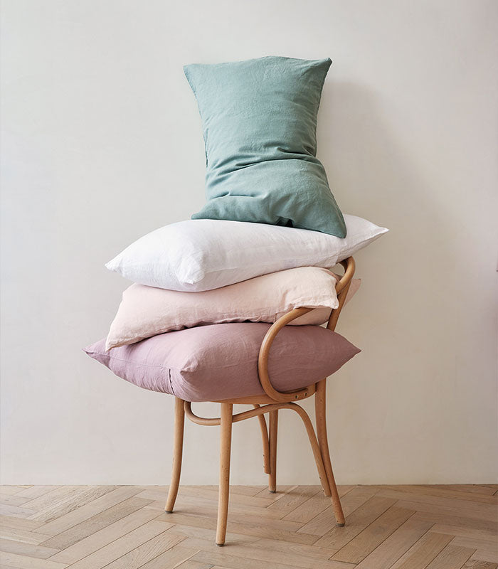 Set of 2 Linen Pillowcases - Sage