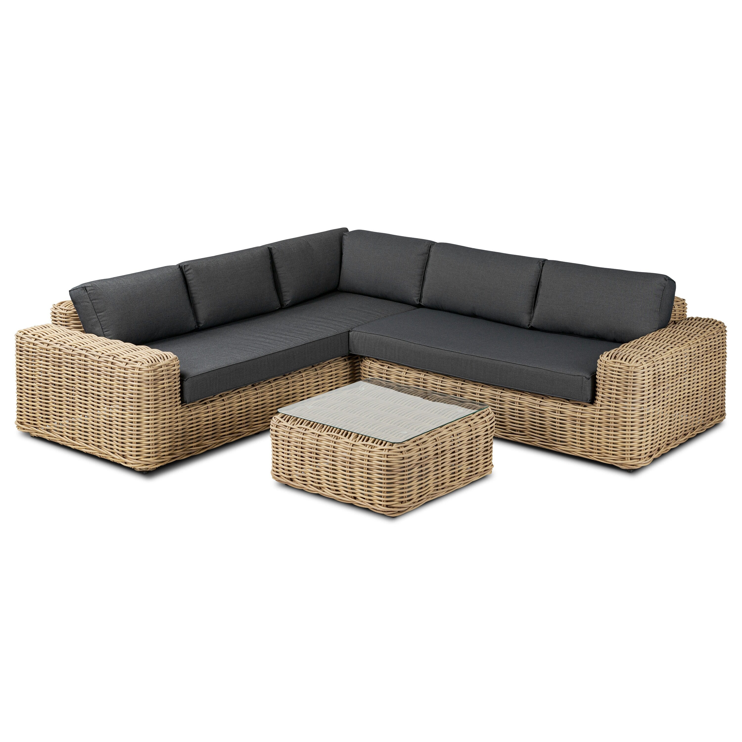 Poly & Bark Puglia Outdoor/Patio Corner Sectional Set with Coffee Table
