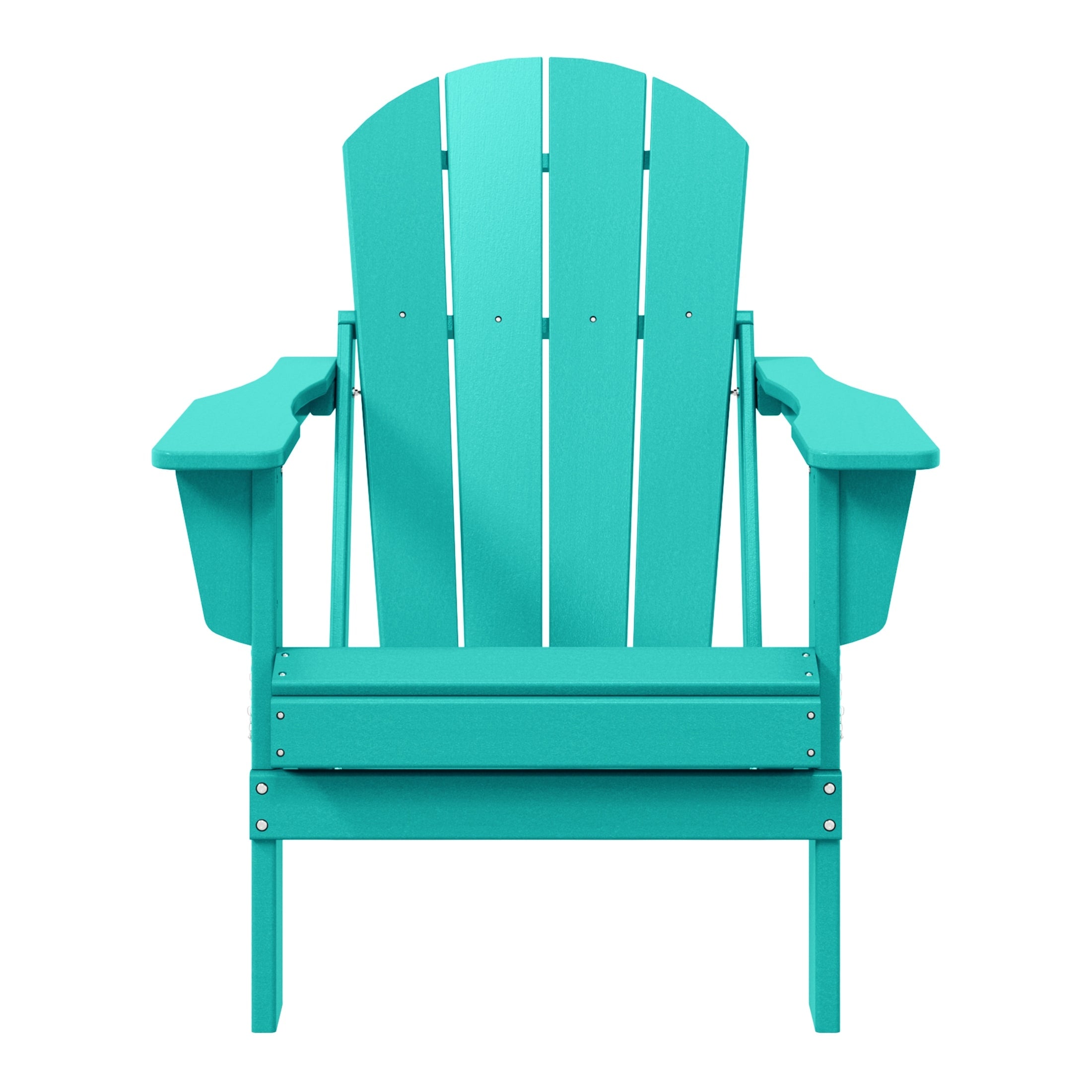 Polytrends Laguna Fade Resistant All Weather Outdoor Patio Folding Adirondack Chair