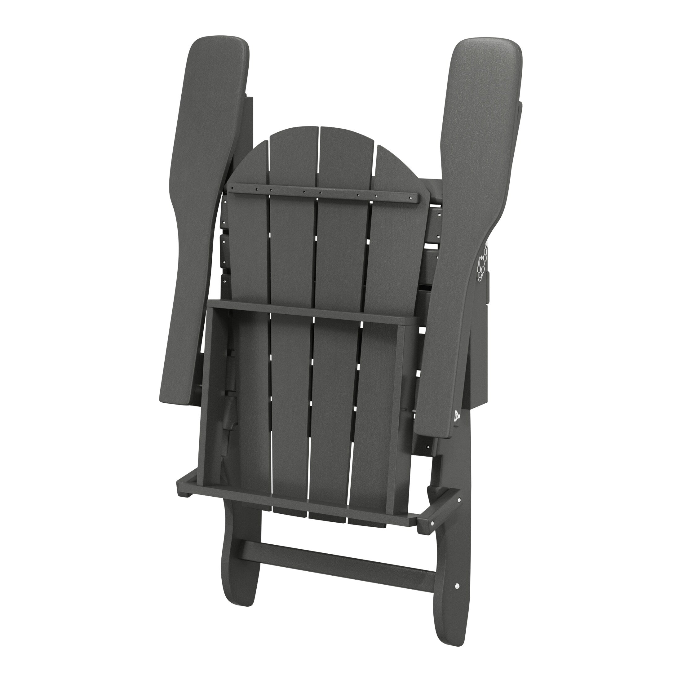 Polytrends Laguna Weather Resistant Outdoor Patio Folding Adirondack Chairs (Set of 2)