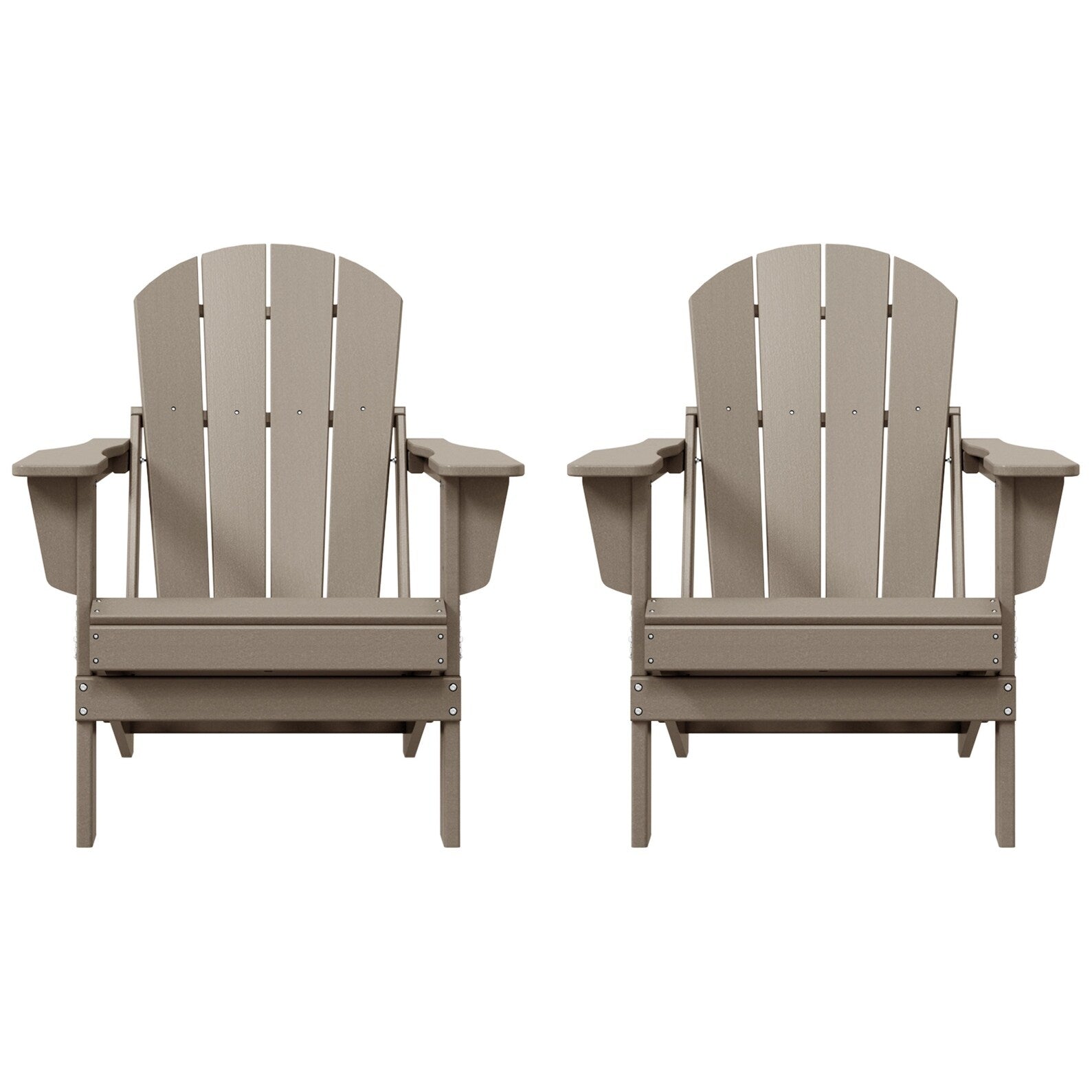 Polytrends Laguna Weather Resistant Outdoor Patio Folding Adirondack Chairs (Set of 2)