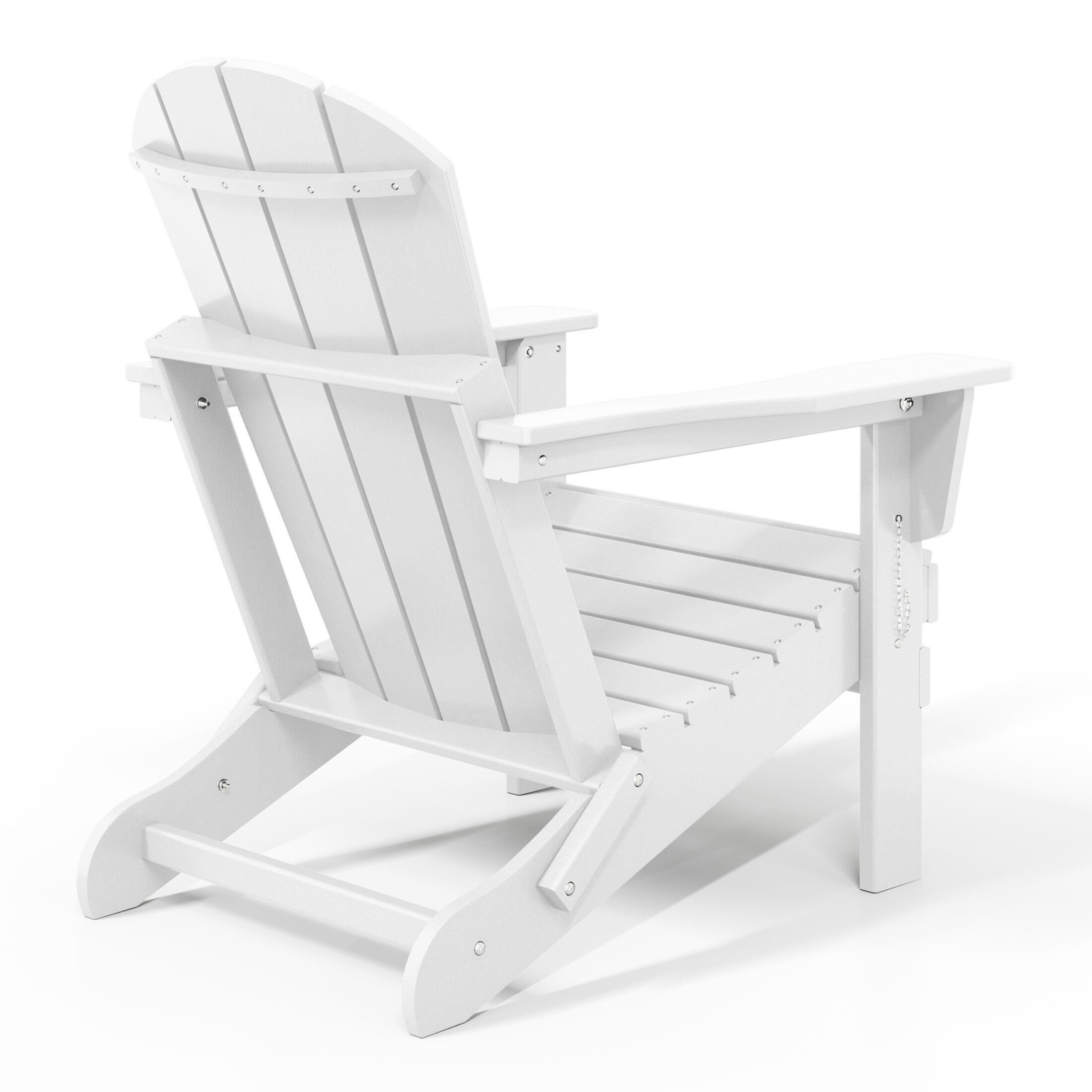 Polytrends Laguna Weather Resistant Outdoor Patio Folding Adirondack Chairs (Set of 4)