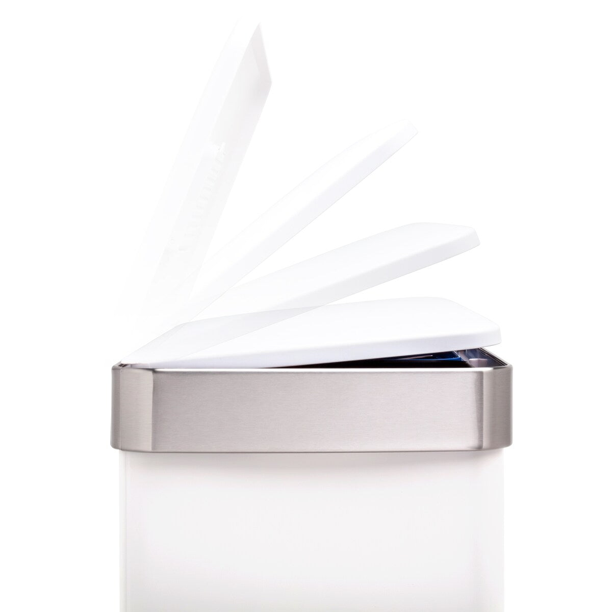 Qualiazero 16 Gal (8 Gal dual unit) Rectangular Recycle Step Can - Stainless Steel