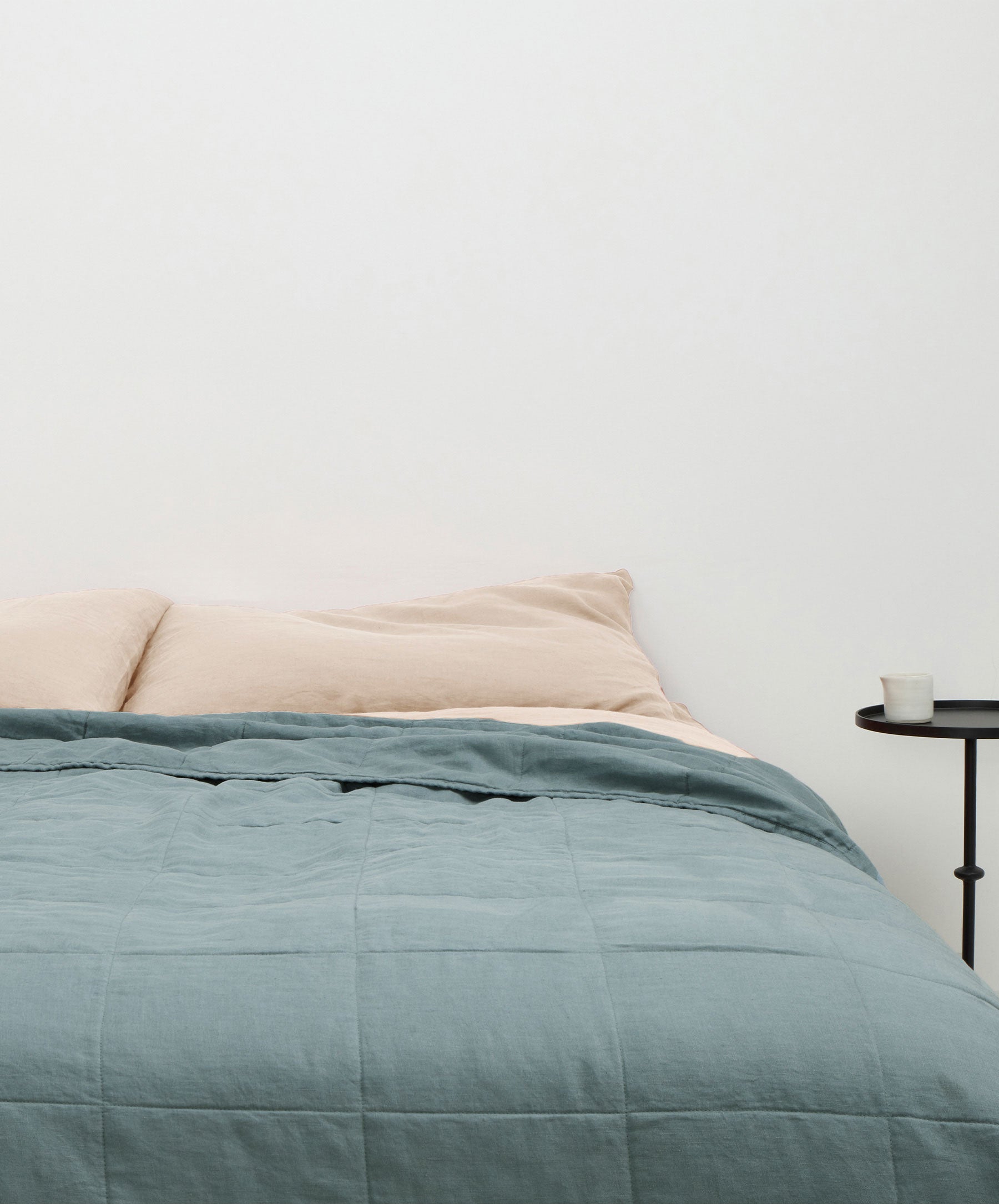 Quilted Bedcover - Bluestone