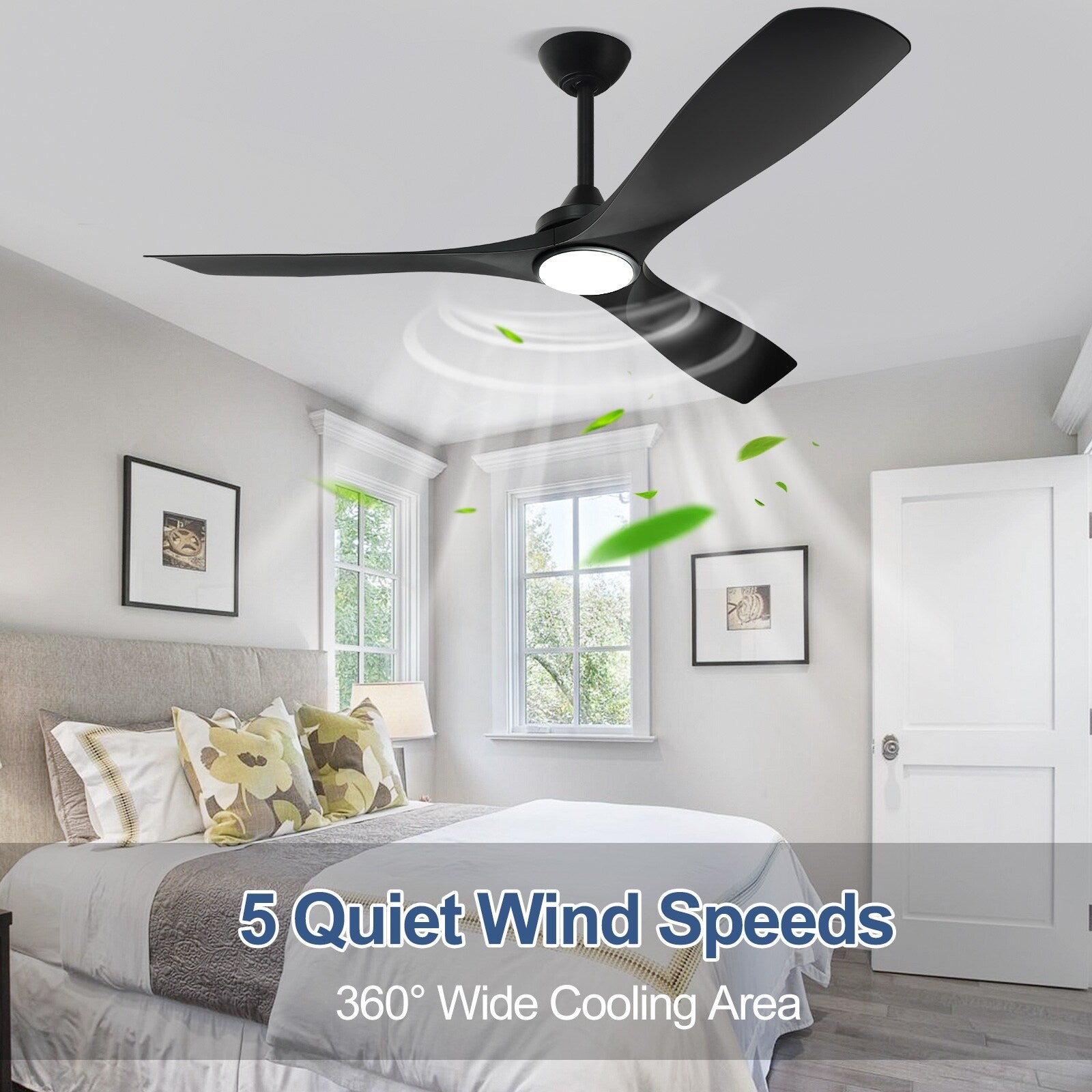 Remote Ceiling Fan with Lights Flush Mount