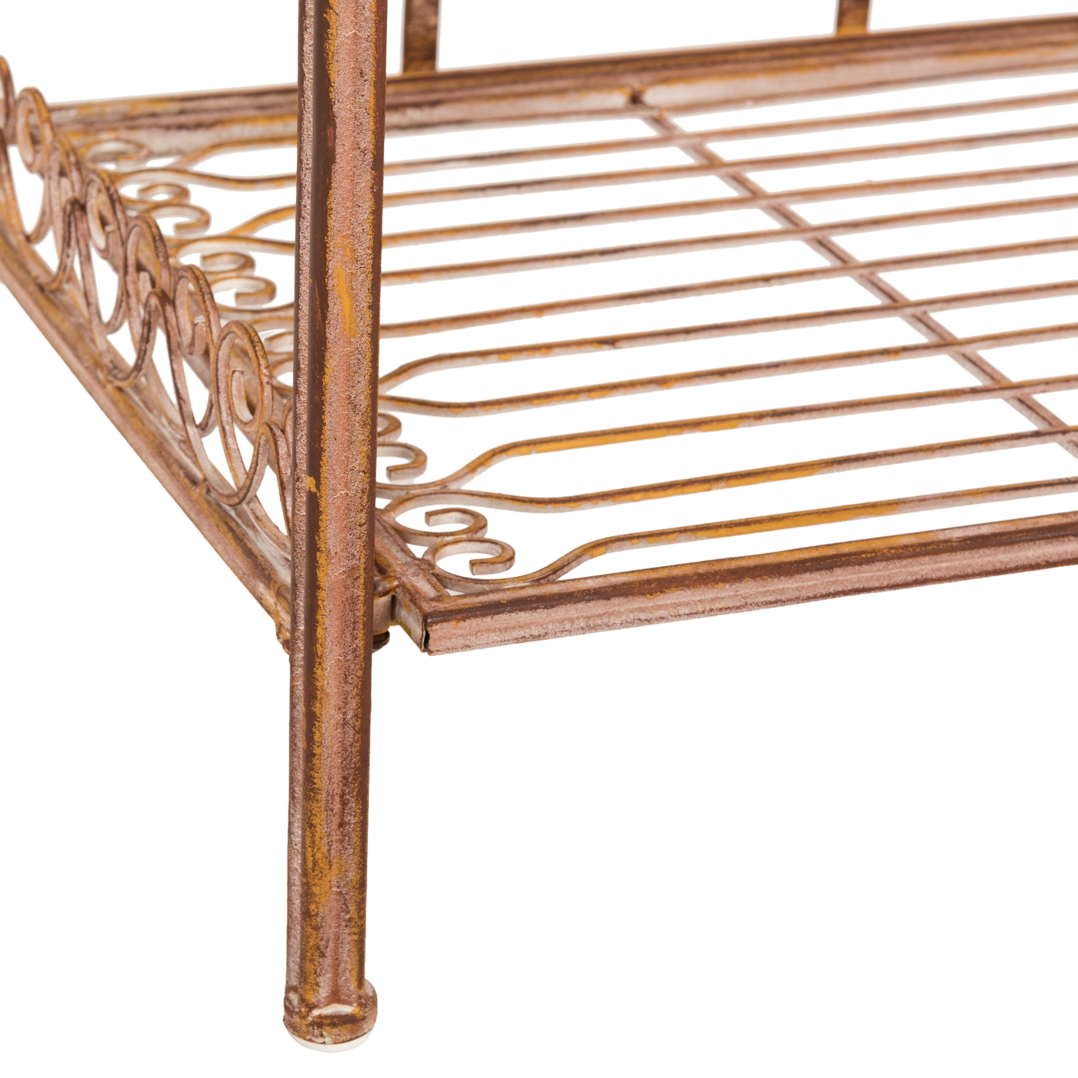 SAFAVIEH Bryn Victorian Wrought Iron 4-Tier Outdoor Bakers Rack - 25 In. W x 15 In. D x 63 In. H - 25W x 15D x 63H