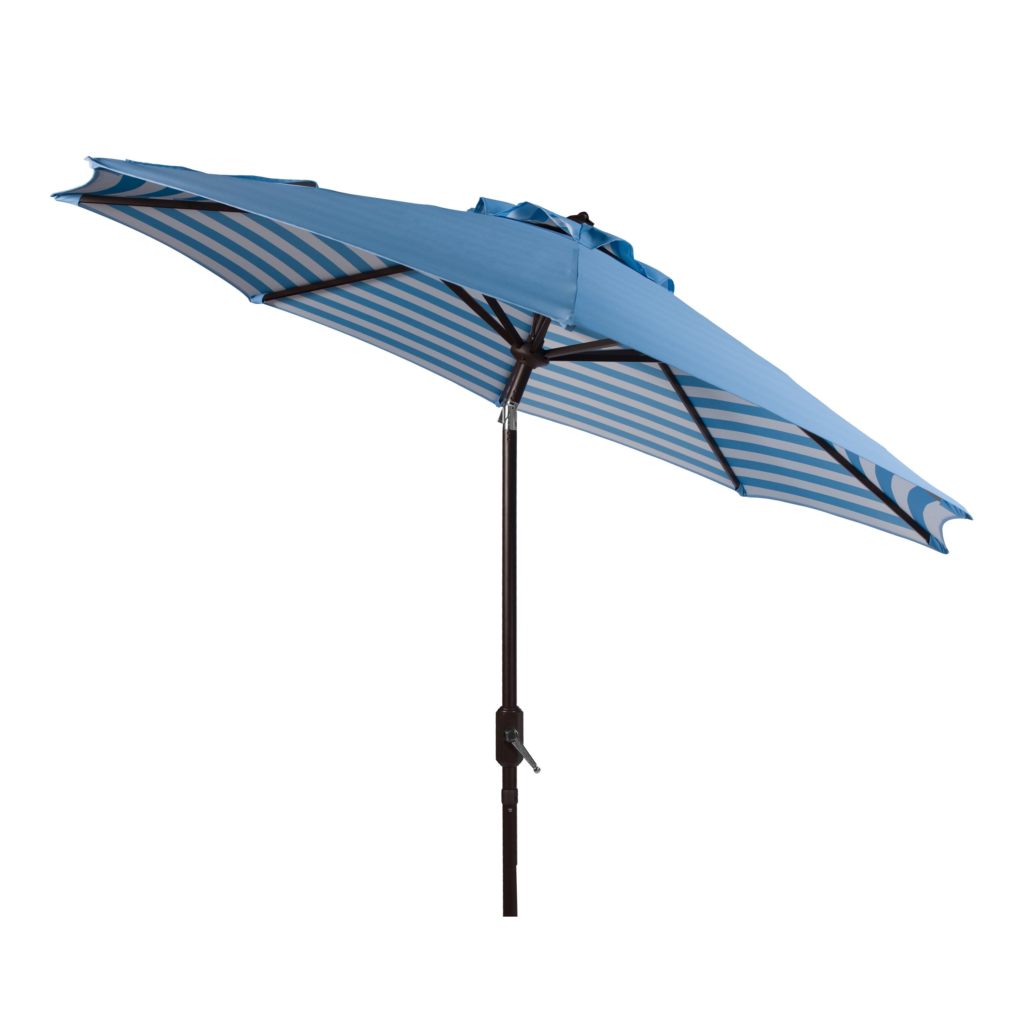 SAFAVIEH Hadire Inside Out Striped 9 Ft Crank Outdoor Umbrella