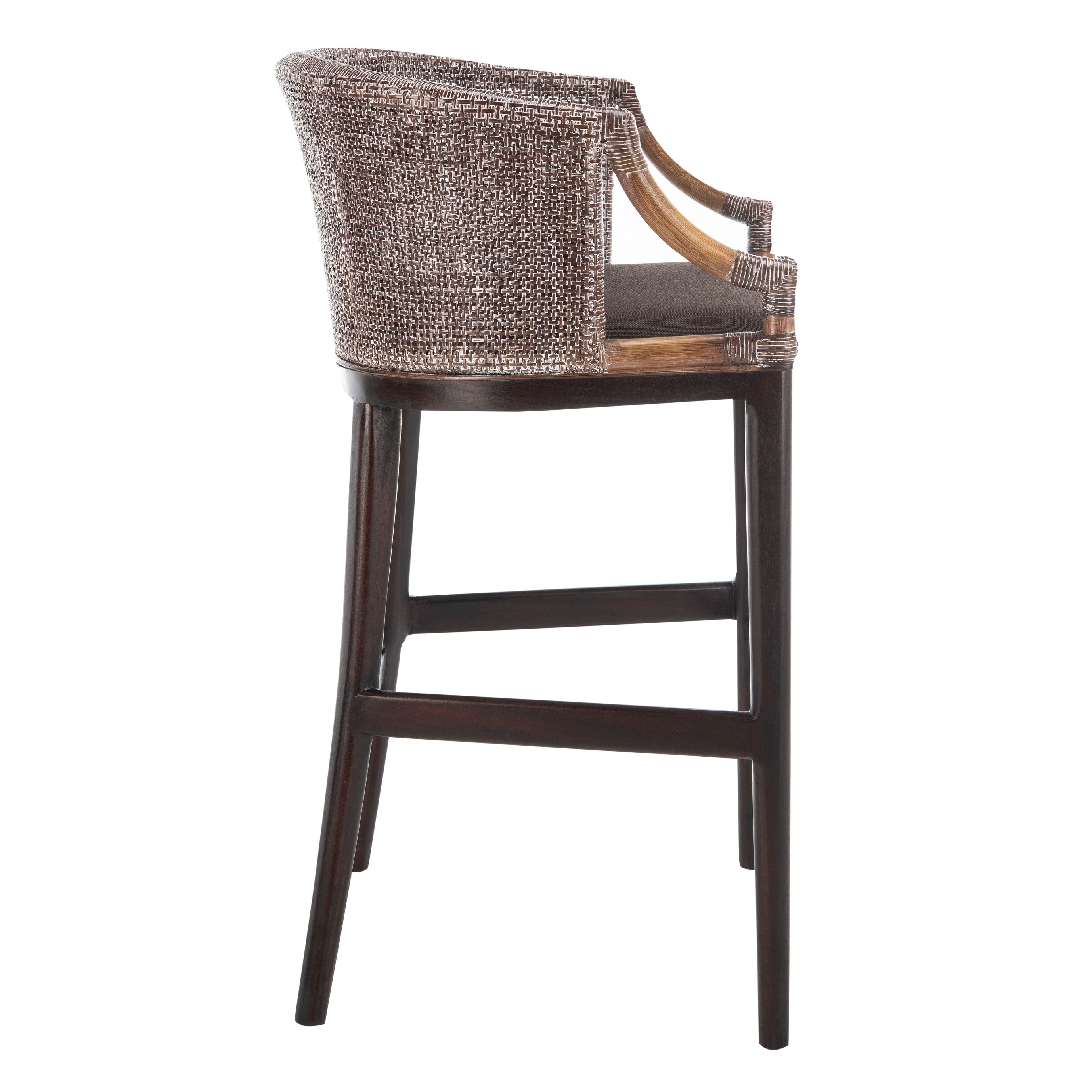 SAFAVIEH Virona Rattan 30-inch Bar Stool - 22.3 W x 20.5 L x 39 H - 22Wx21Dx39H