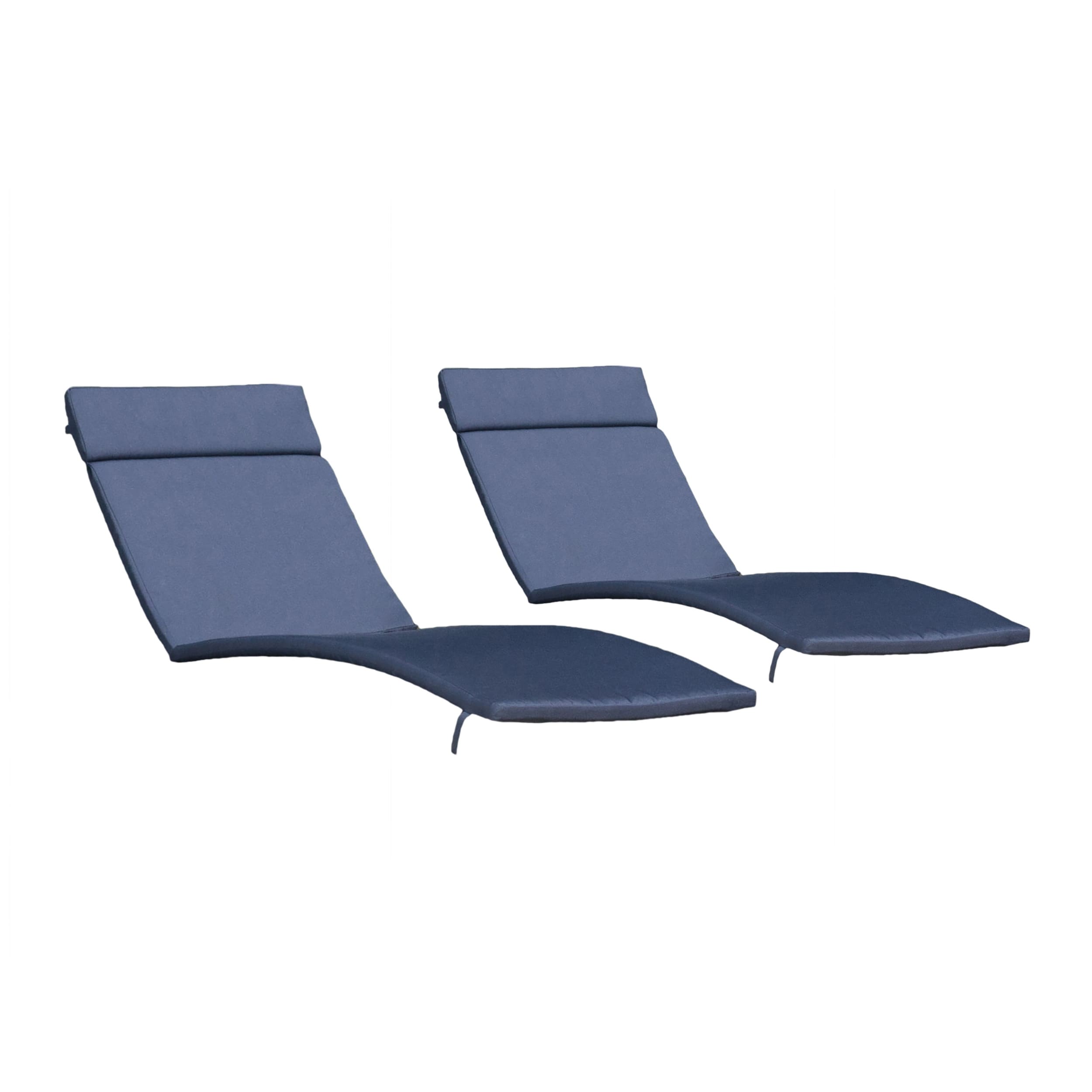 Salem Outdoor Cushion Set for Chaise Lounge - Cushions only (Set of 2) by Christopher Knight Home - 79.25L x 27.50W x 1.50H