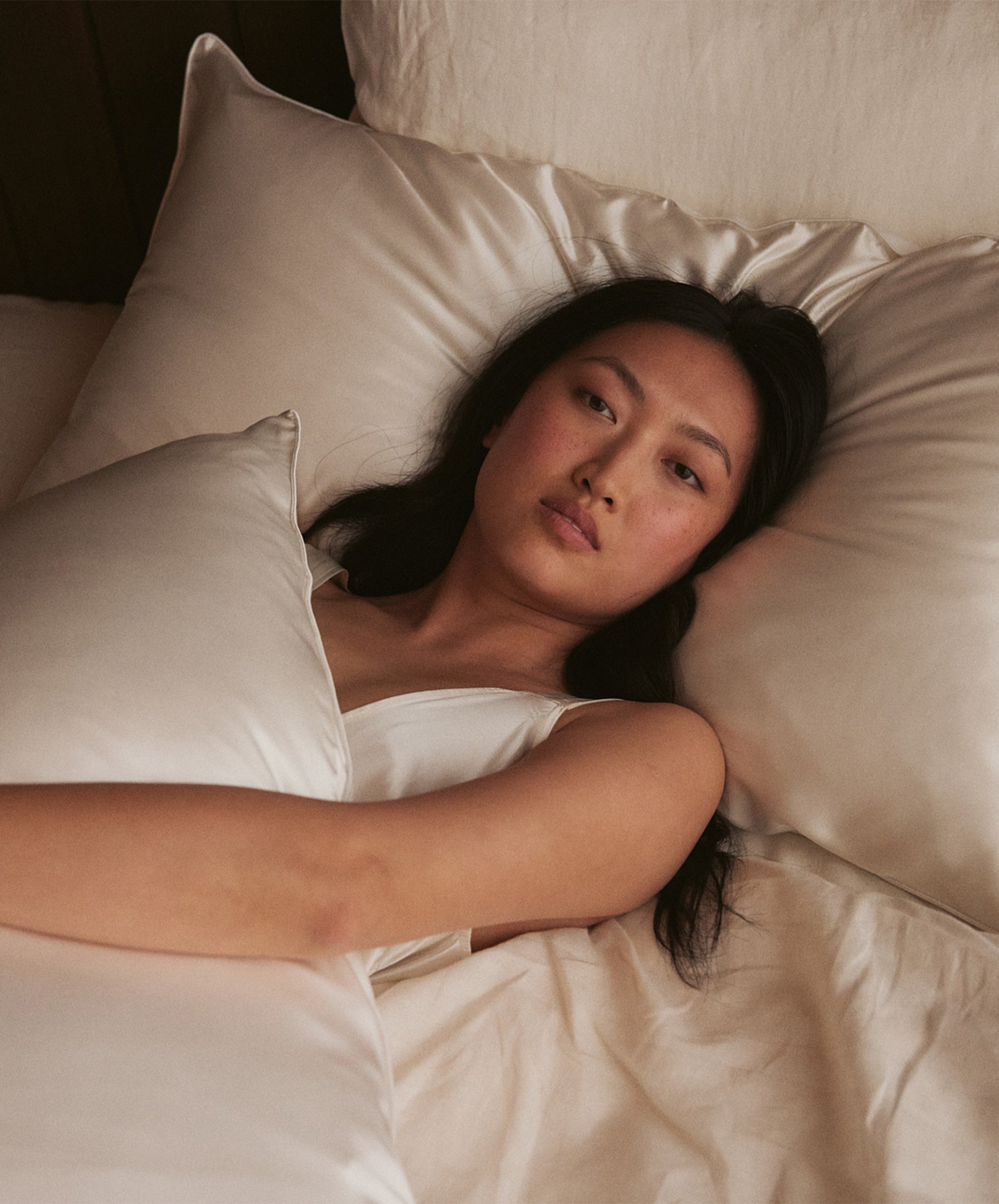 Silk Linen Flip Pillowcase - Ivory