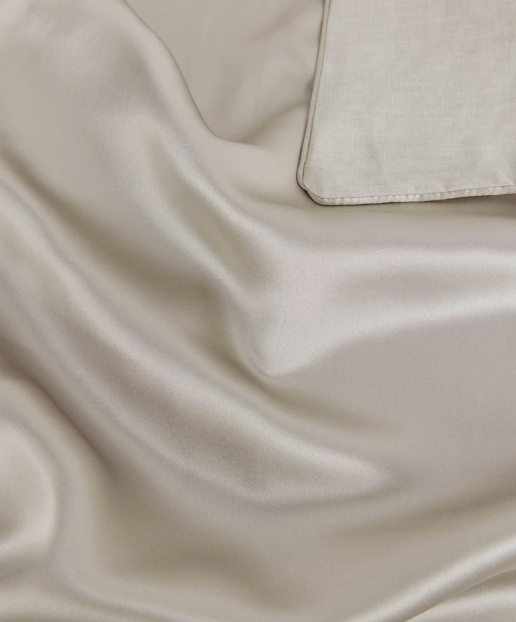Silk Linen Flip Pillowcase - Smoke
