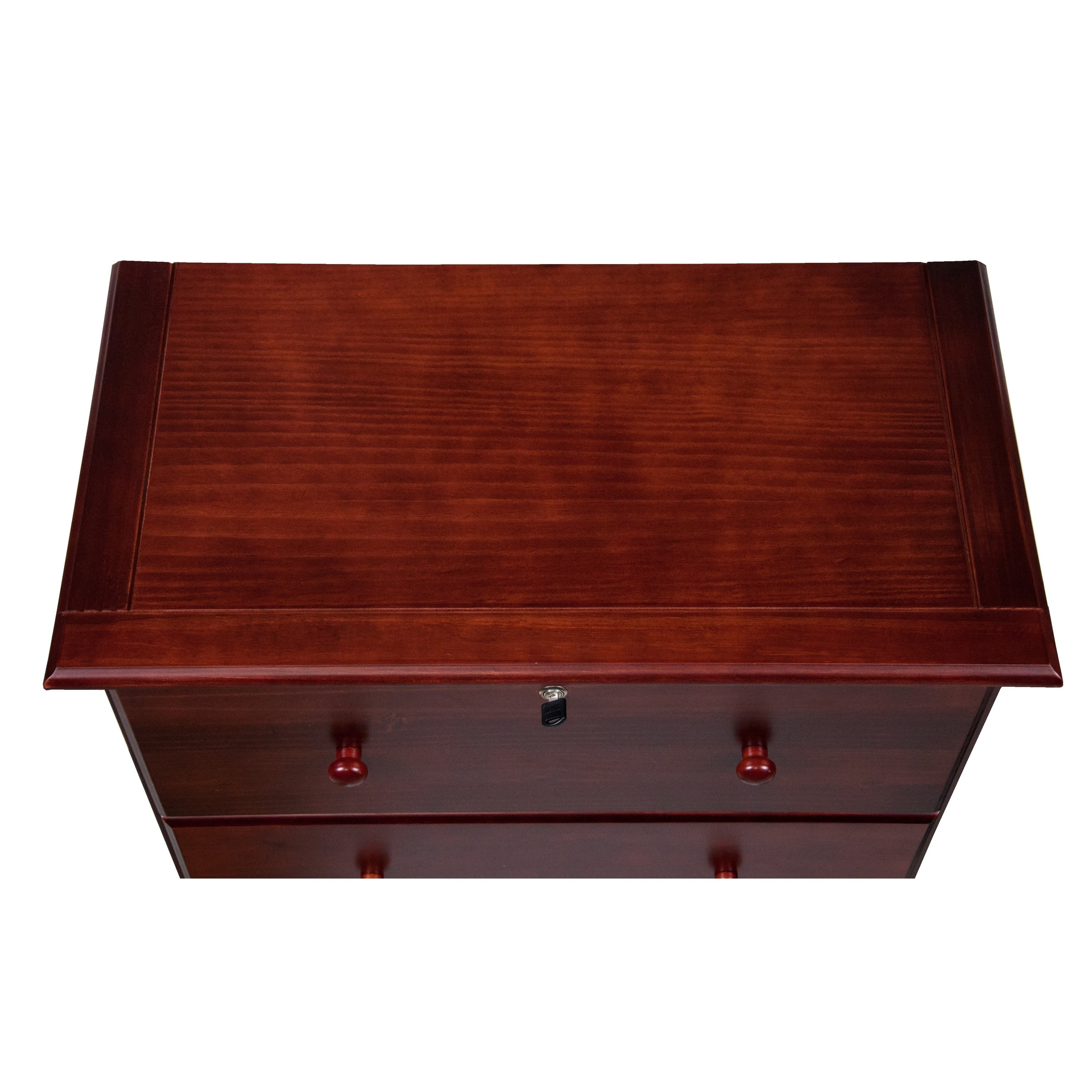 Palace Imports 100% Solid Wood 5-Jumbo Drawer Chest with Lock, Metal or Wooden Knobs