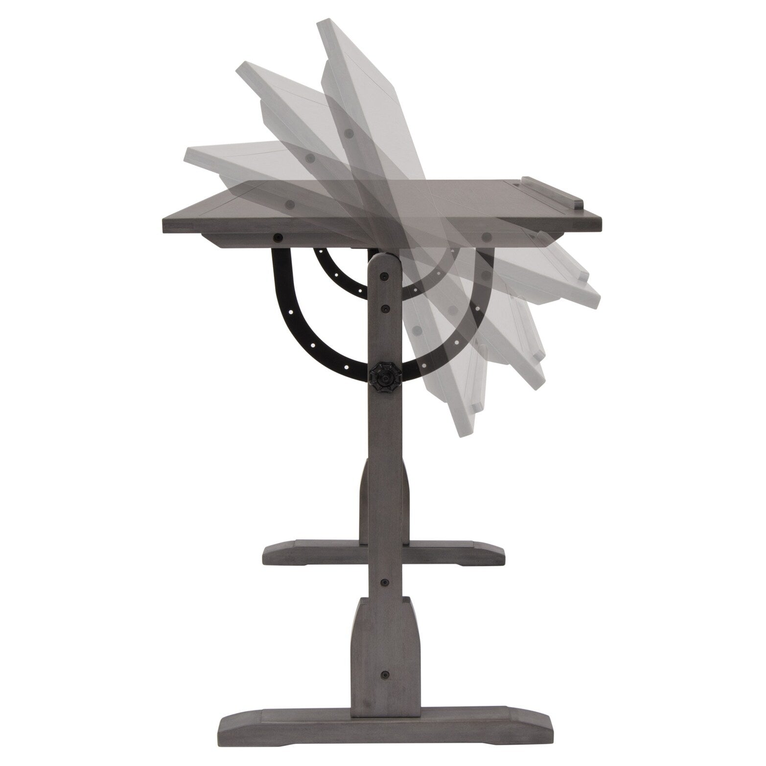 Studio Designs 36-inch Vintage Wood Drafting Table with Angle Adjustable Top for Drawing