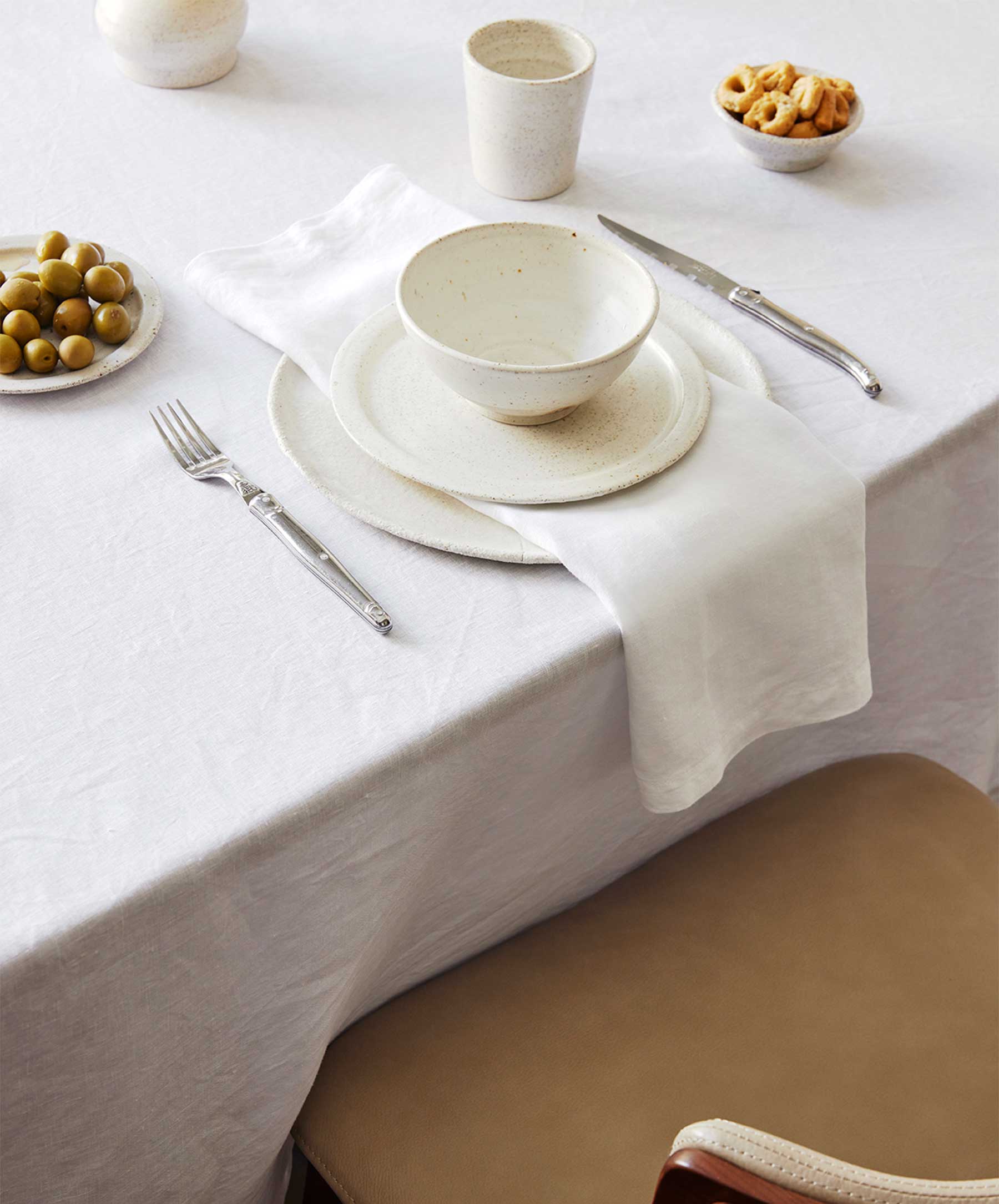 Linen Tablecloth - White