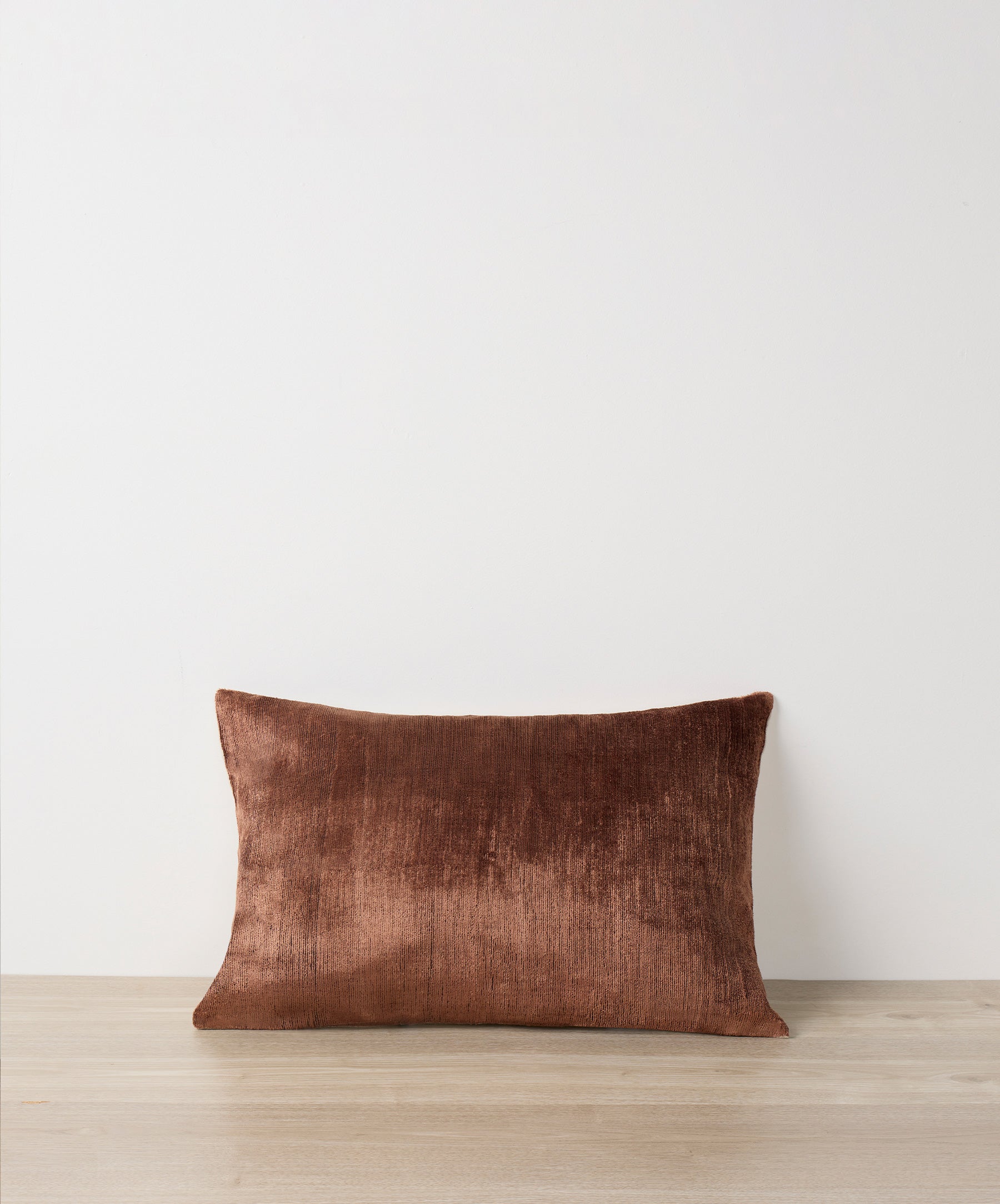 Talik Velvet Rectangular Cushion Cover - Chestnut